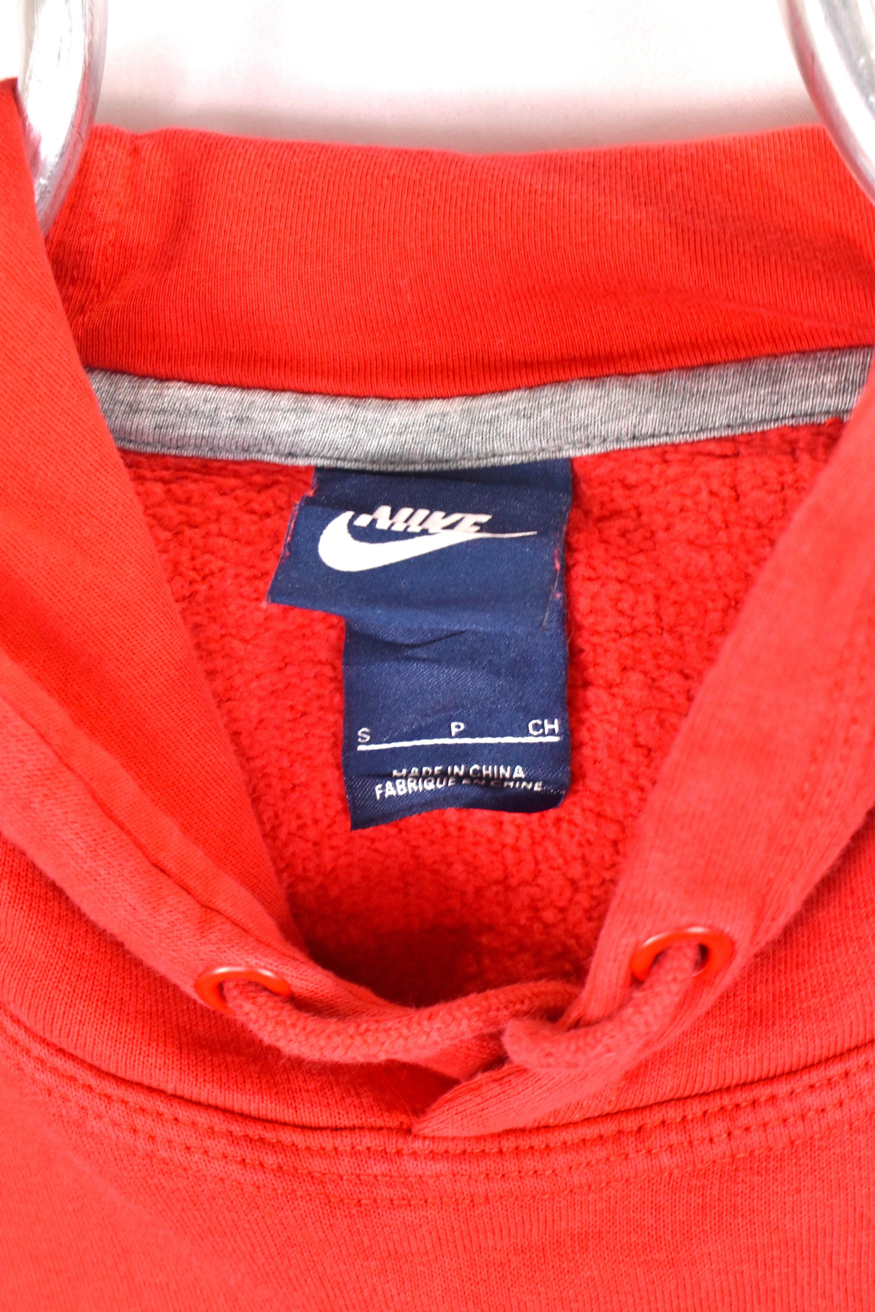 Vintage Nike hoodie, red embroidered sweatshirt - AU Small NIKE
