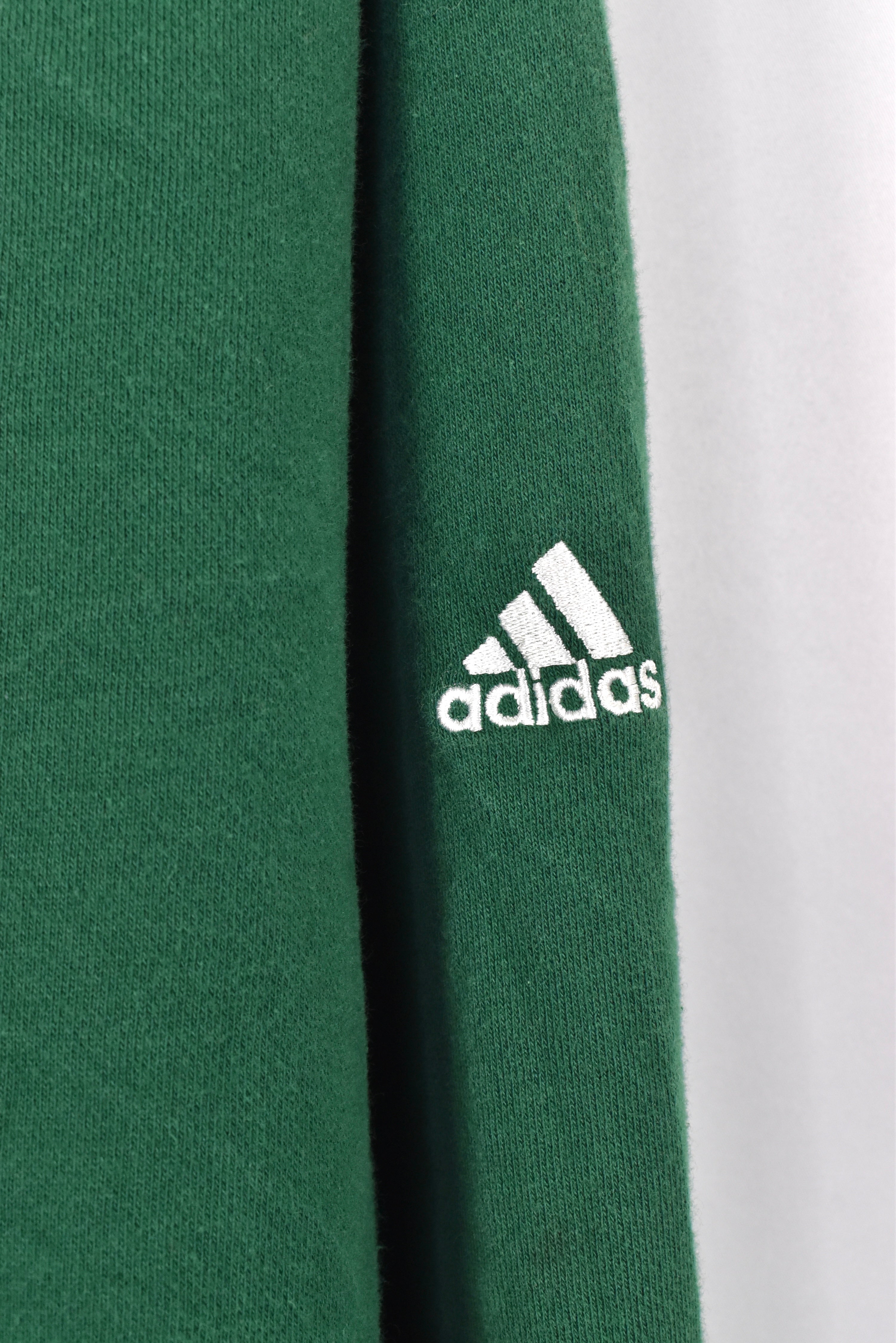Vintage Adidas hoodie, green embroidered sweatshirt - AU XXL ADIDAS