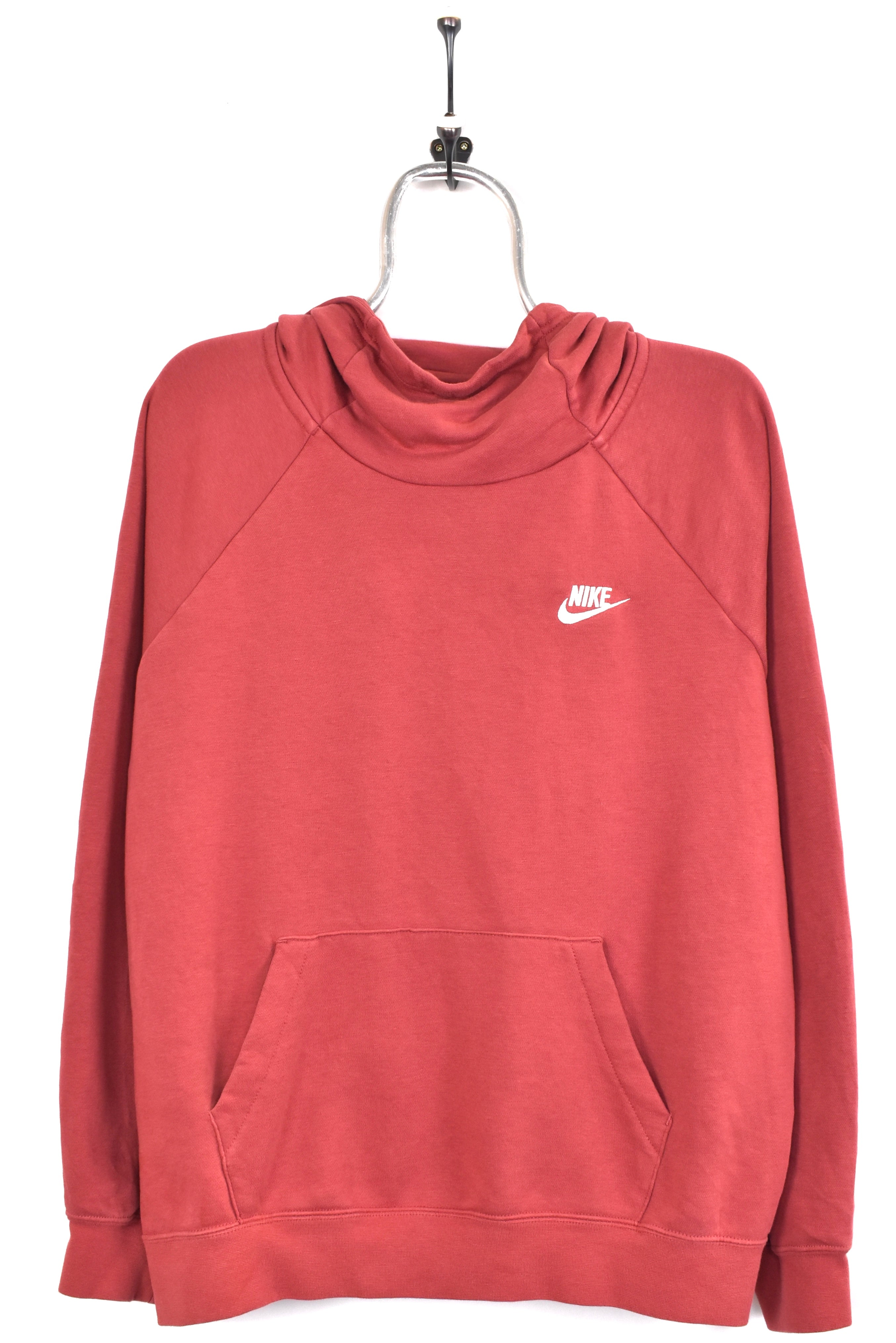 Vintage Nike hoodie, red embroidered sweatshirt - AU Medium NIKE