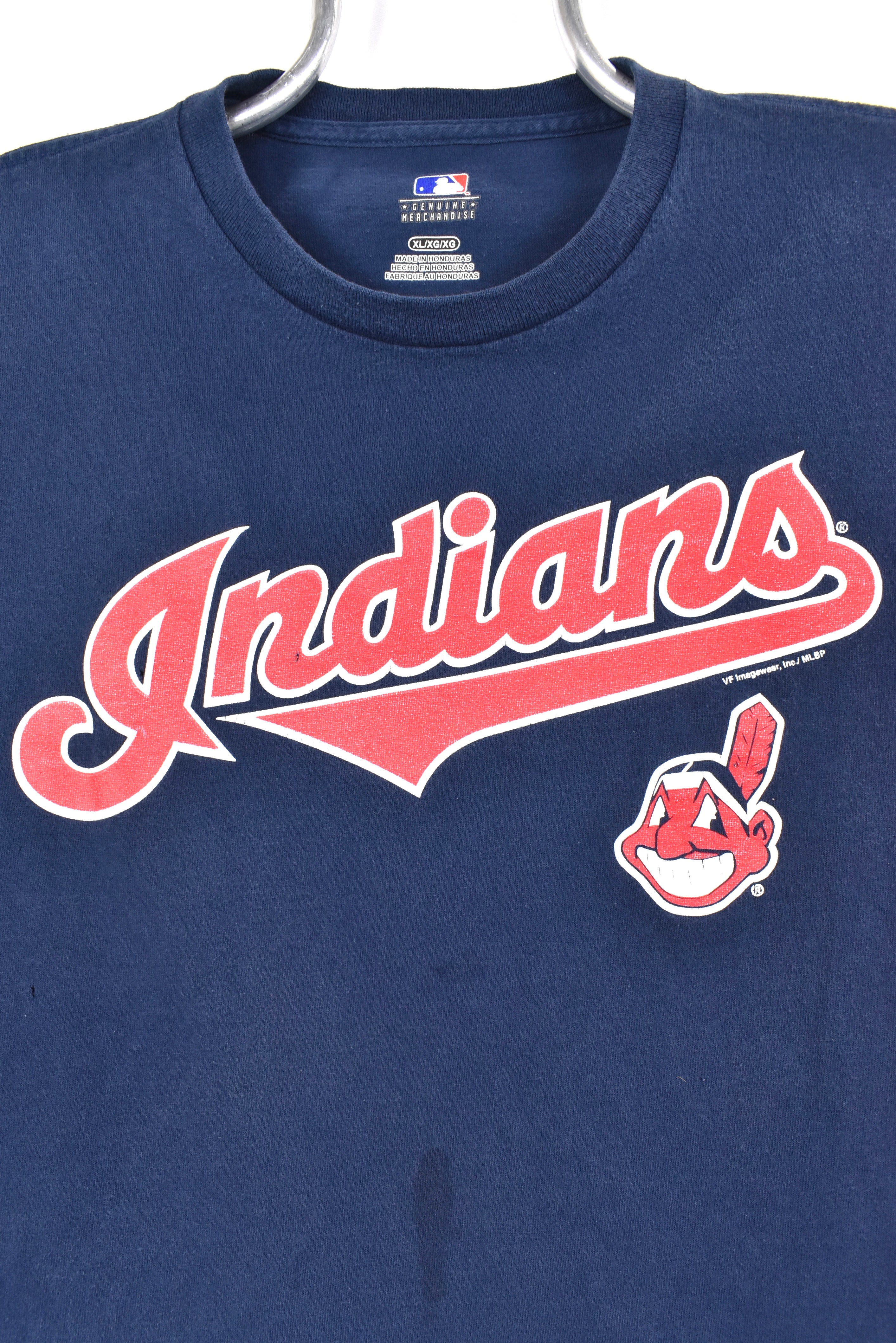 Vintage Cleveland Indians shirt, MLB navy blue graphic tee - AU Large PRO SPORT