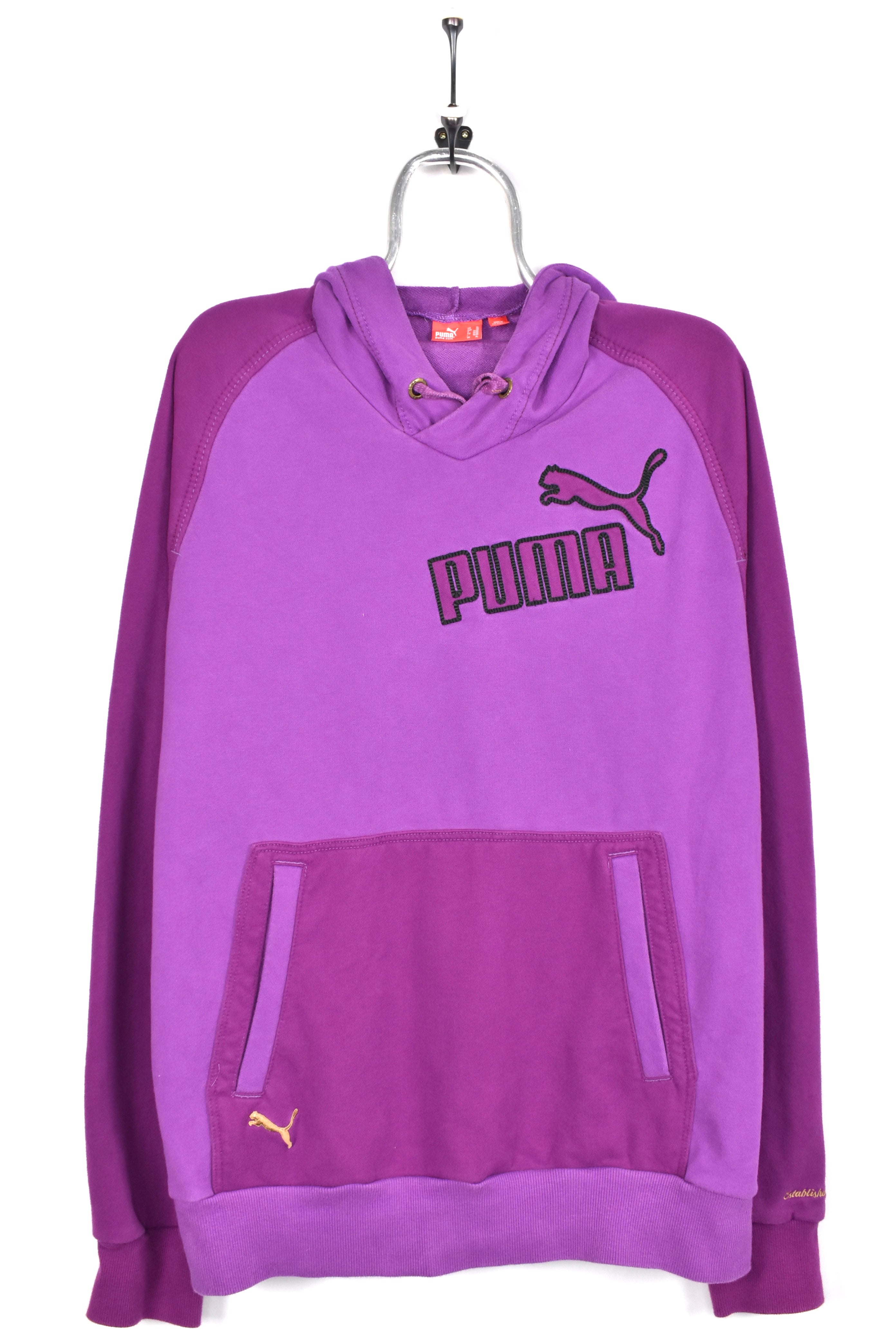 Women's modern Puma hoodie, purple graphic sweatshirt - AU XXL PUMA
