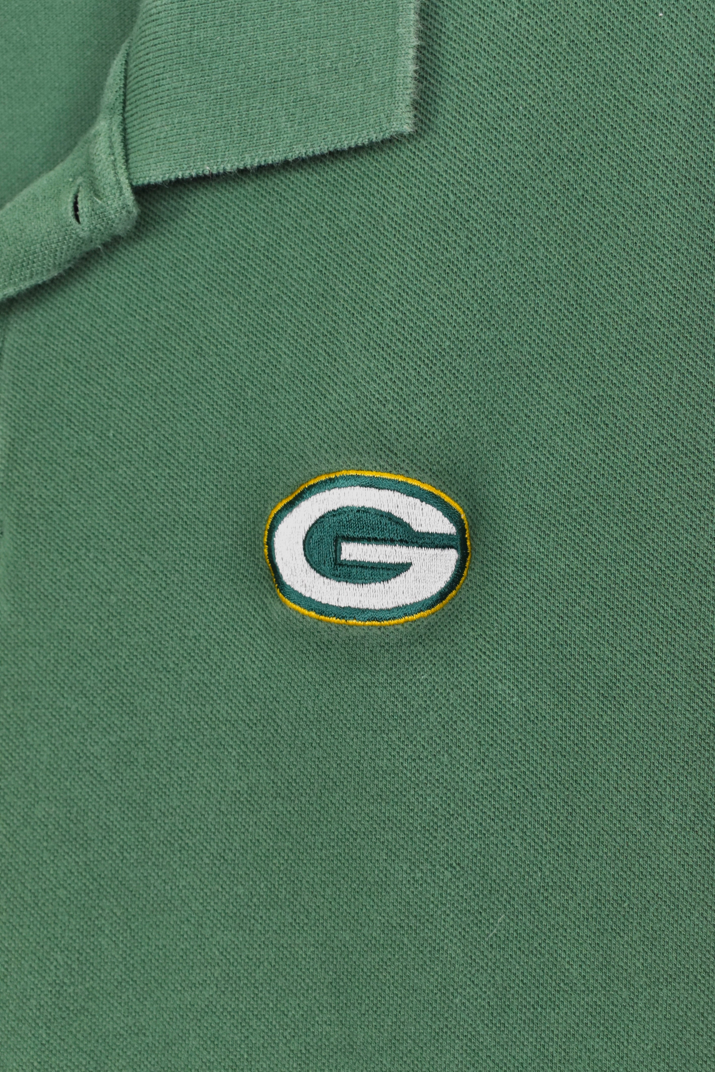 Vintage Green Bay Packers shirt, NFL green embroidered polo - AU XL PRO SPORT