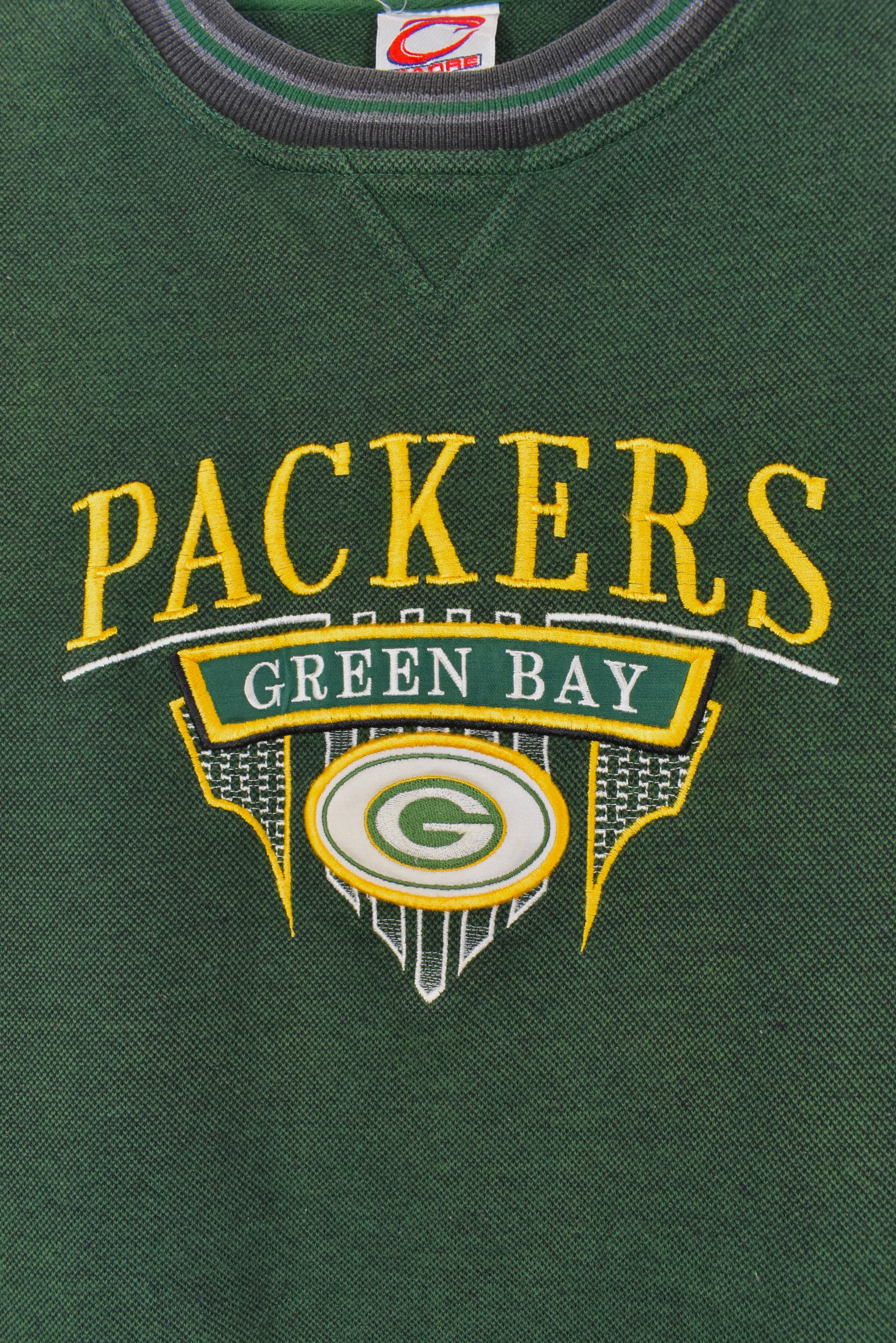 Vintage Green Bay Packers sweatshirt, NFL green embroidered crewneck - AU Large PRO SPORT