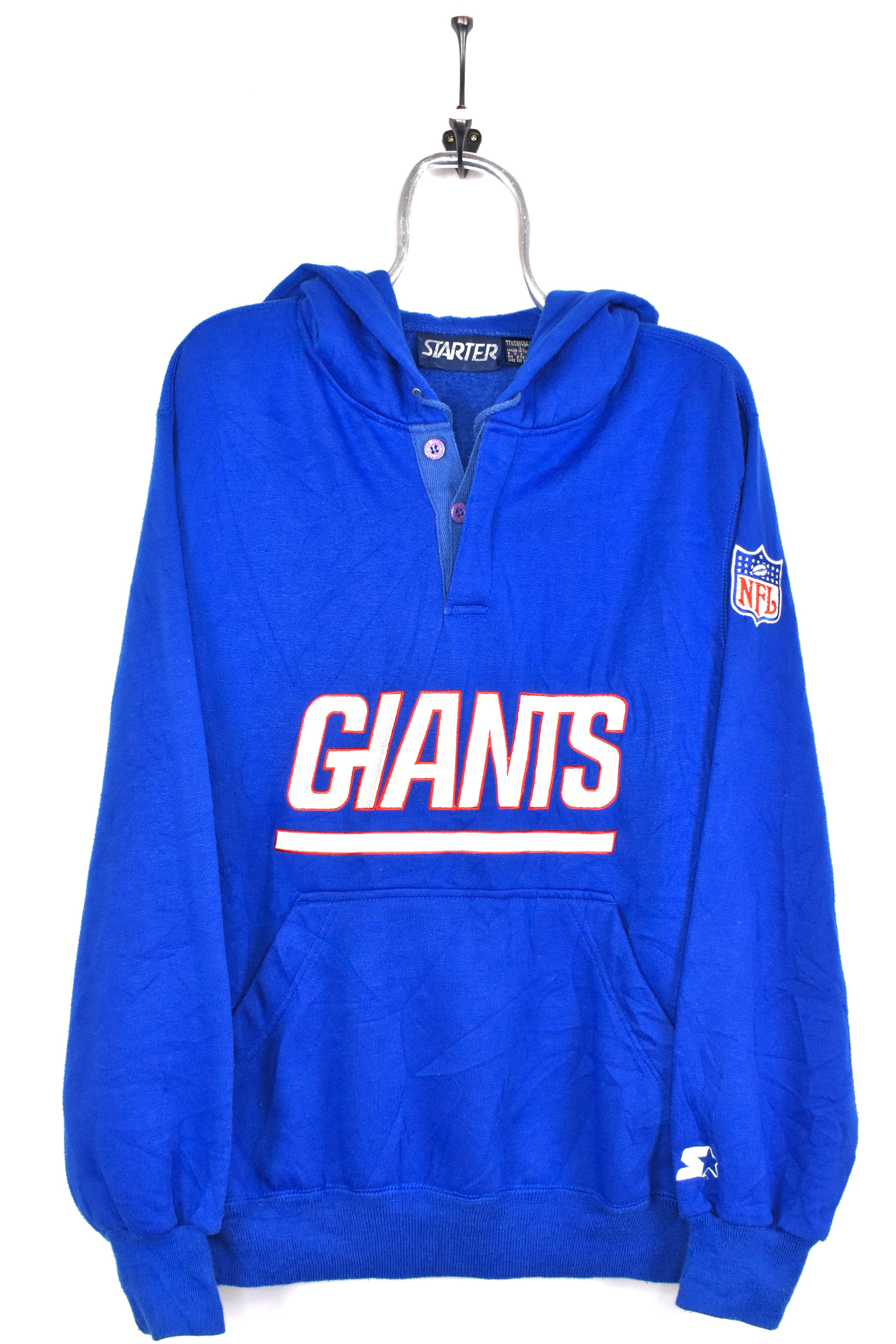 Vintage New York Giants hoodie, NFL blue embroidered sweatshirt - AU Large PRO SPORT