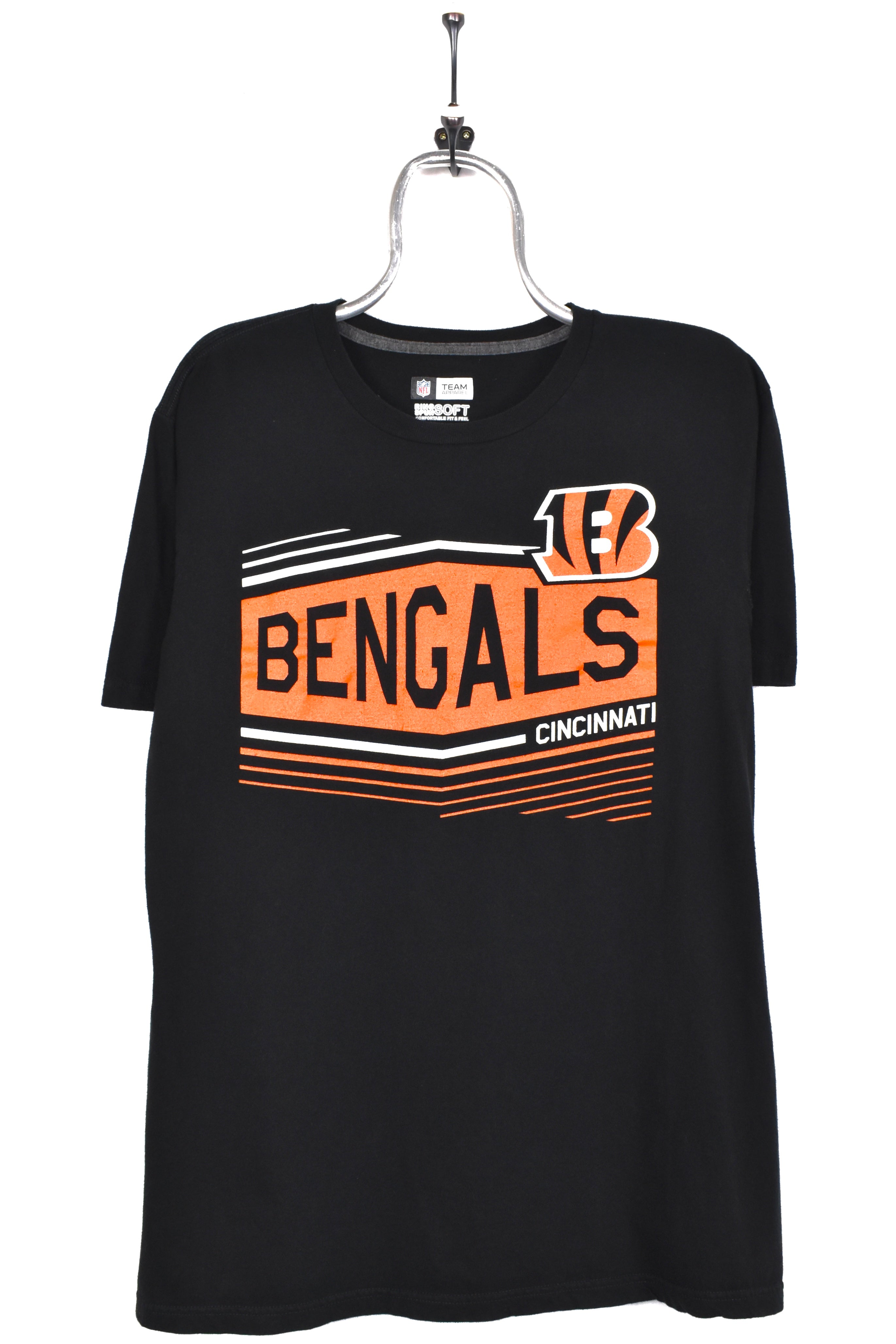 Modern Cincinnati Bengals shirt, NFL black graphic tee - AU Medium PRO SPORT