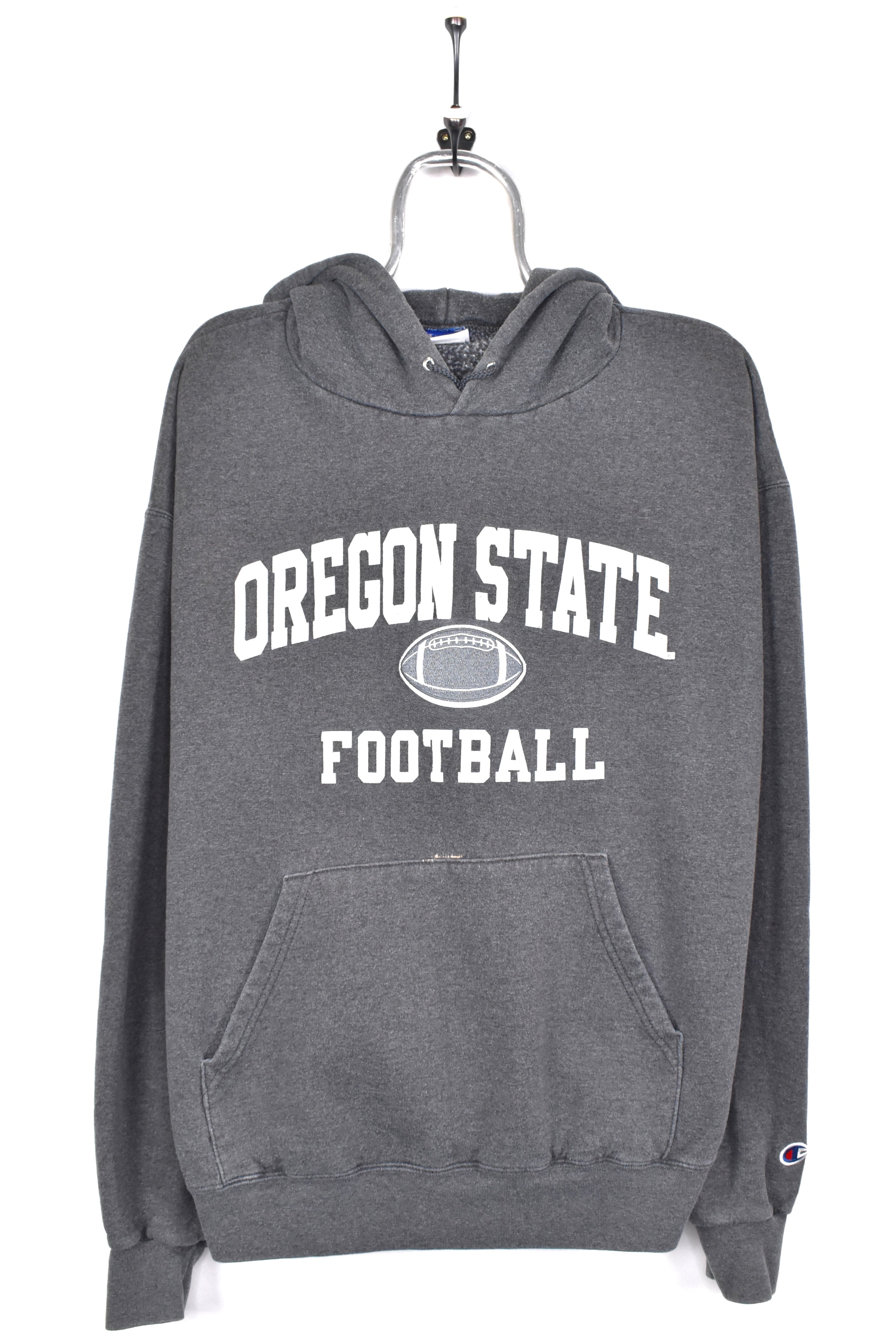 Vintage Oregon State hoodie, grey embroidered sweatshirt - AU XL COLLEGE