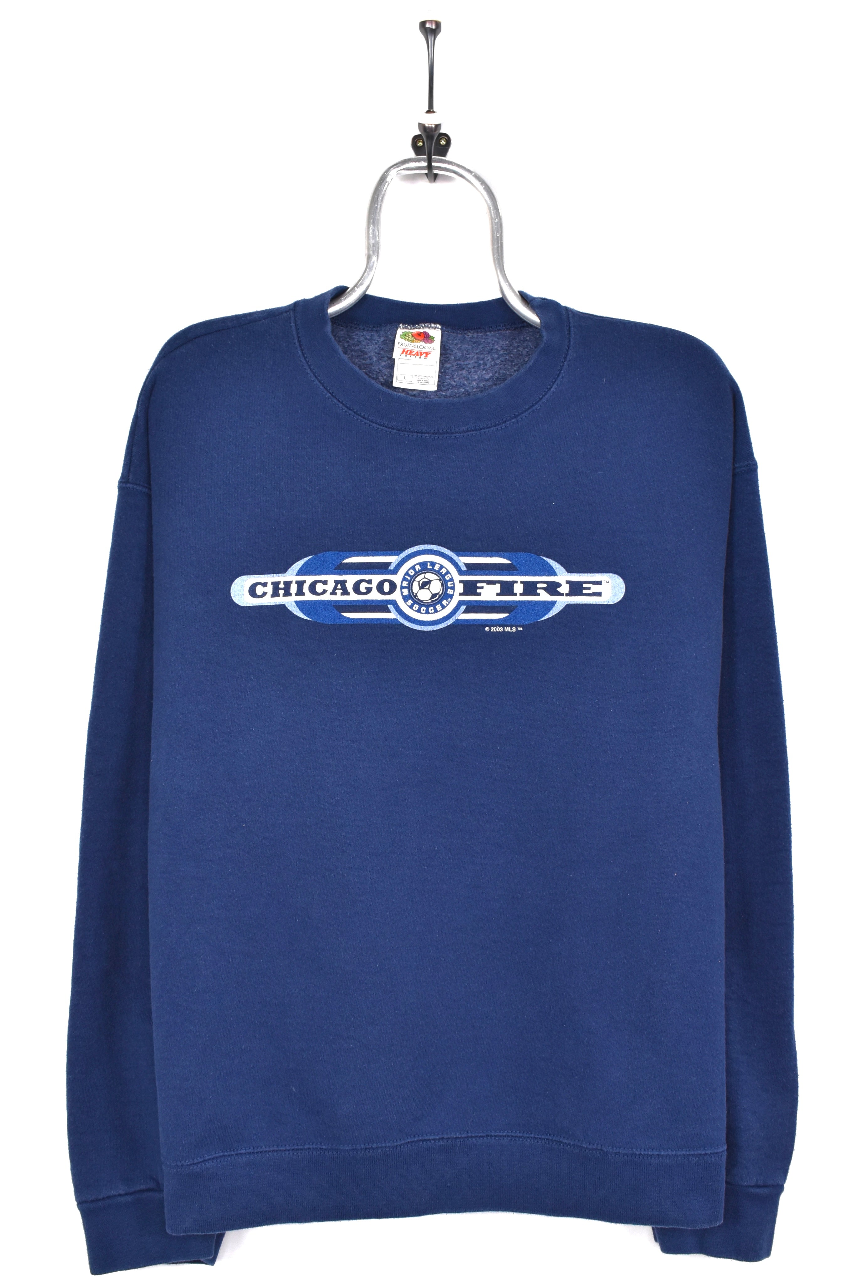 Vintage Chicago Fire sweatshirt, blue soccer graphic crewneck - AU Medium PRO SPORT