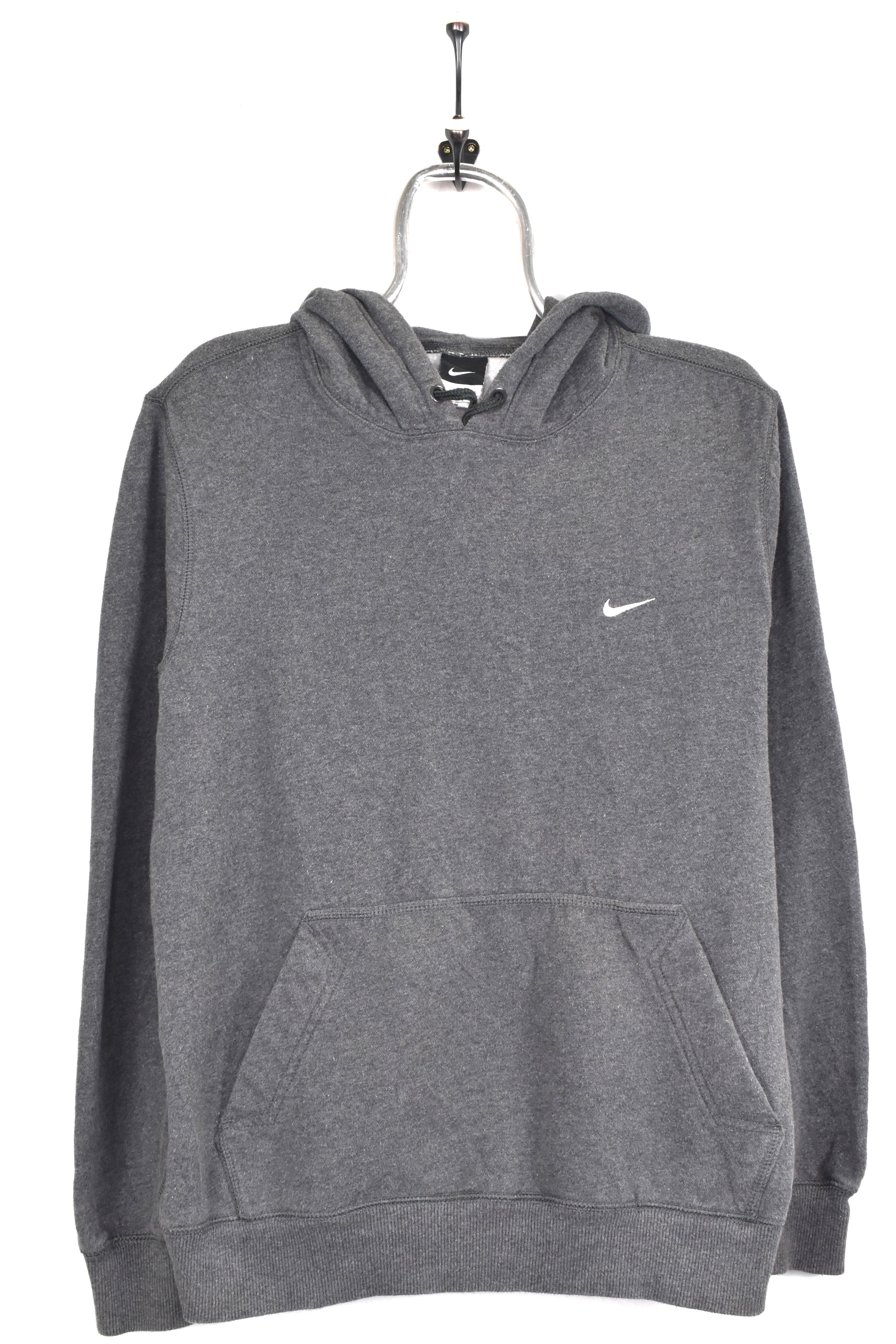 Vintage Nike hoodie, grey embroidered sweatshirt - AU Small NIKE