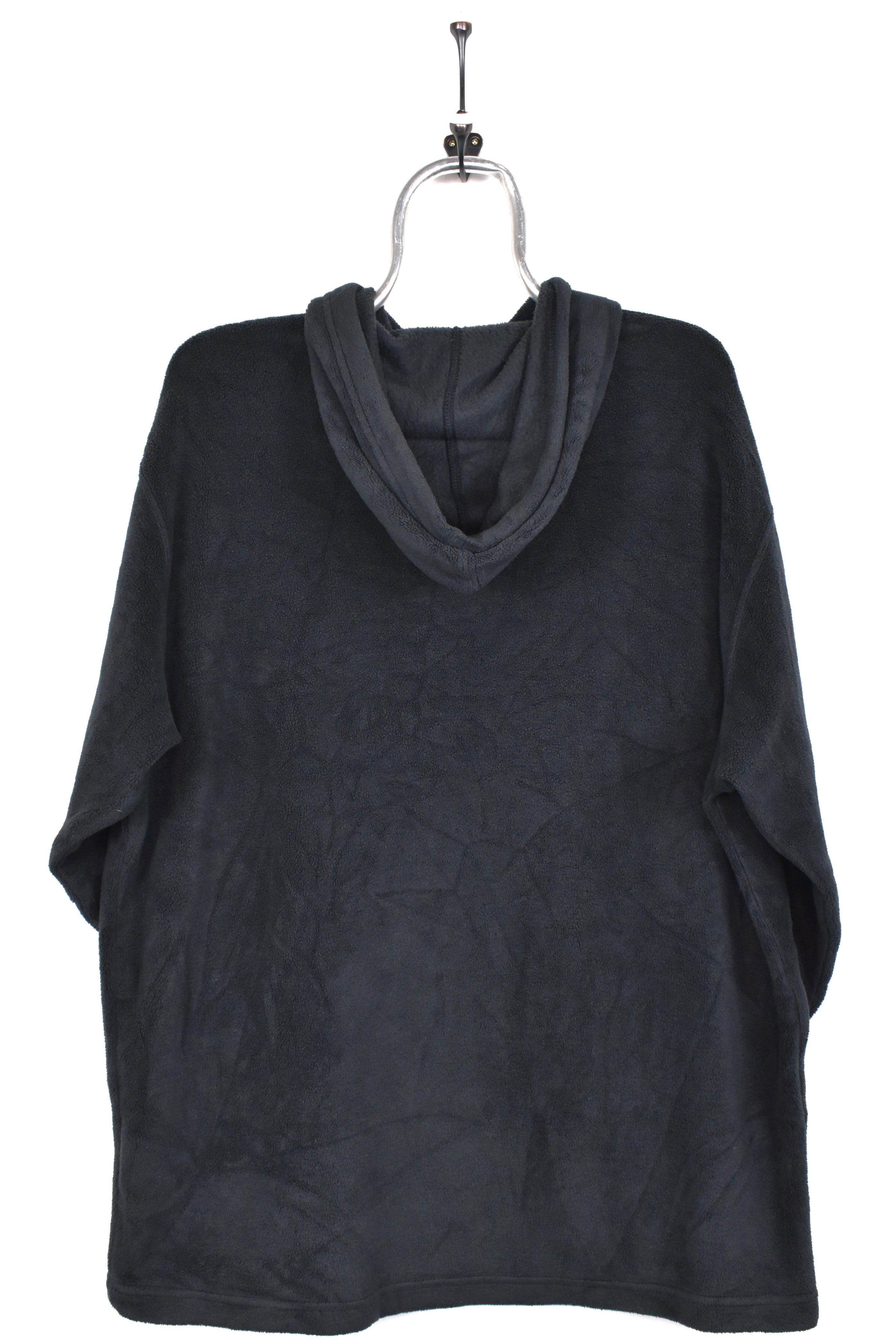 Vintage Nike hoodie, black embroidered fleece sweatshirt - AU Large NIKE