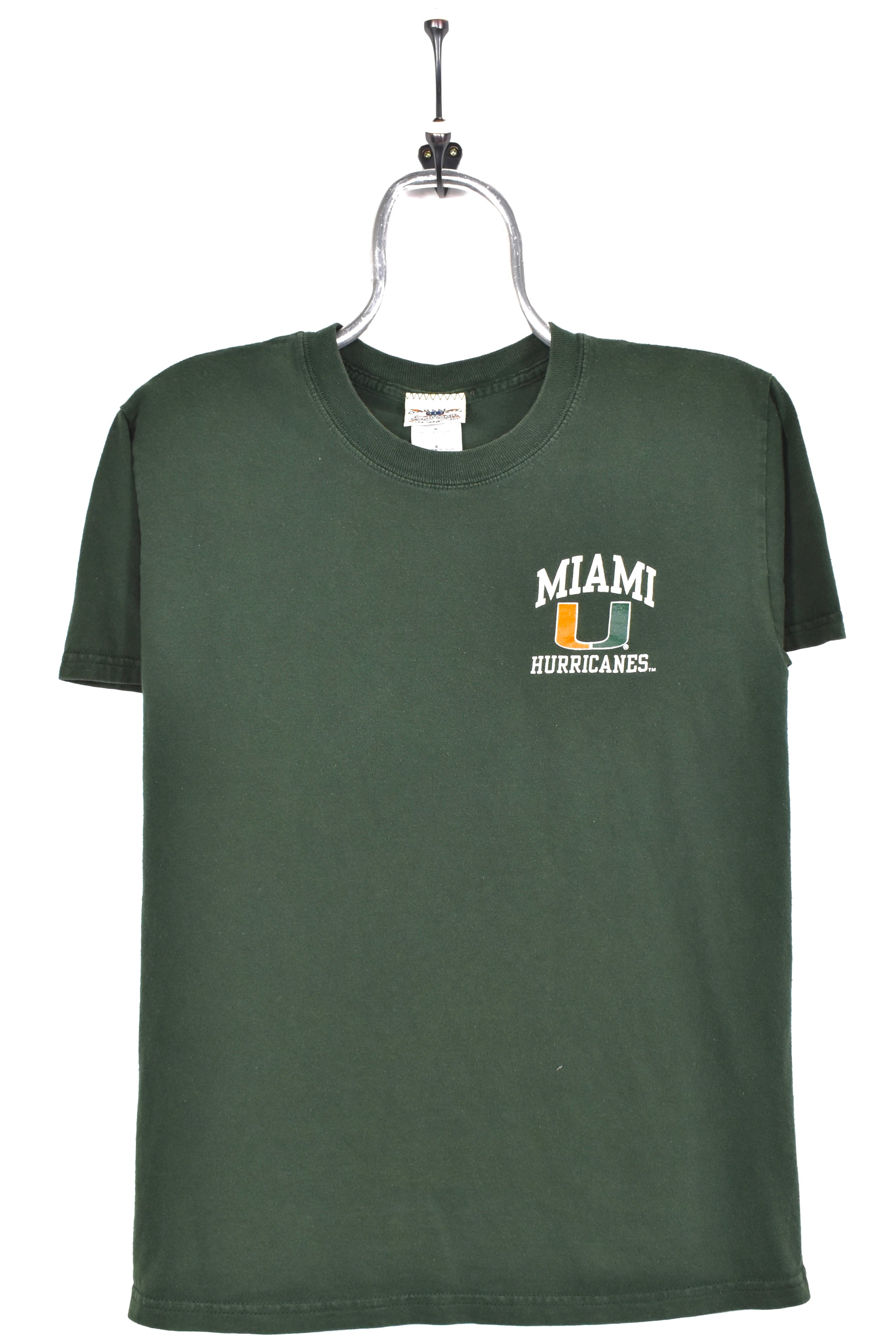 Vintage University of Miami shirt, Hurricanes green graphic graphic tee - AU Small COLLEGE