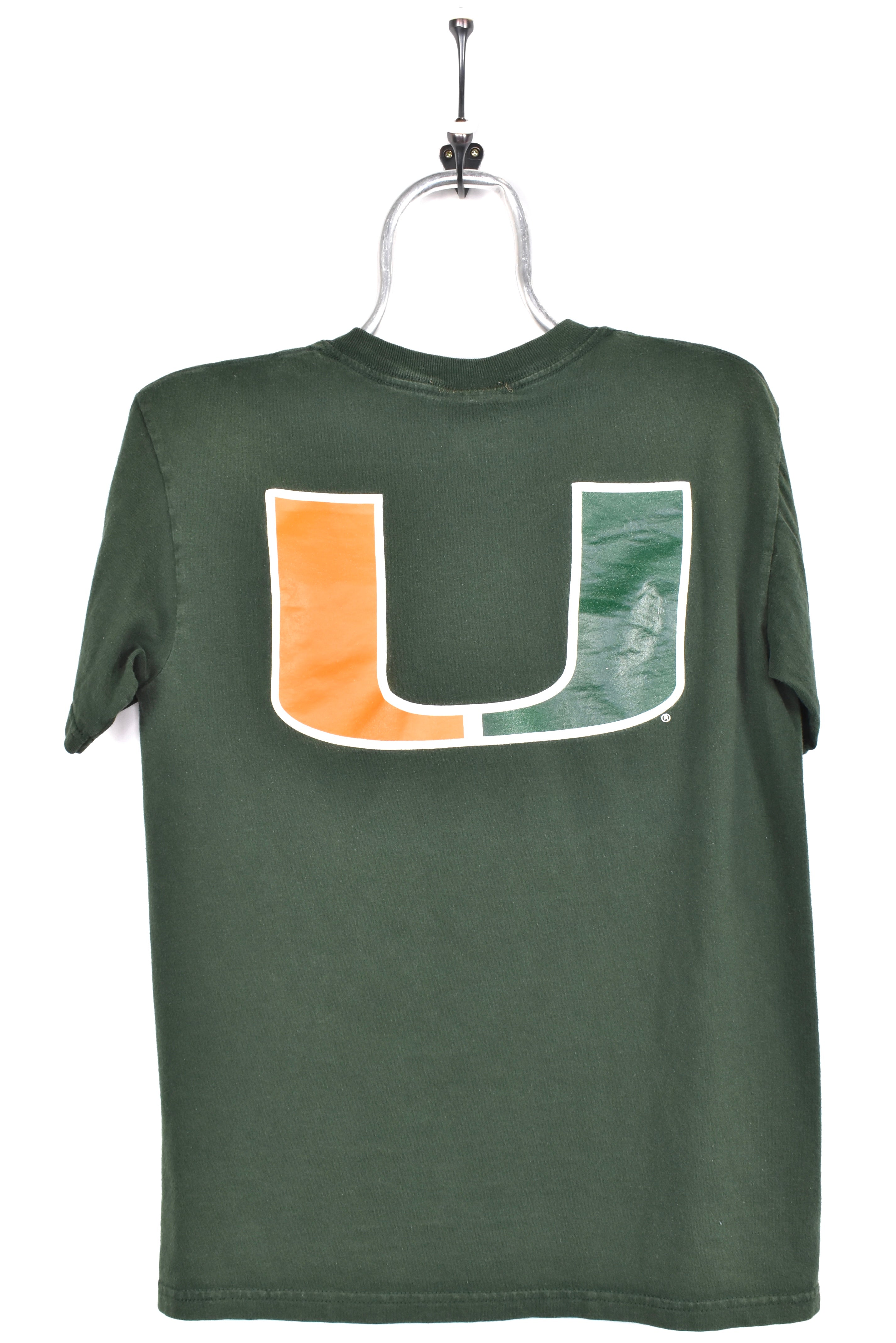 Vintage University of Miami shirt, Hurricanes green graphic graphic tee - AU Small COLLEGE