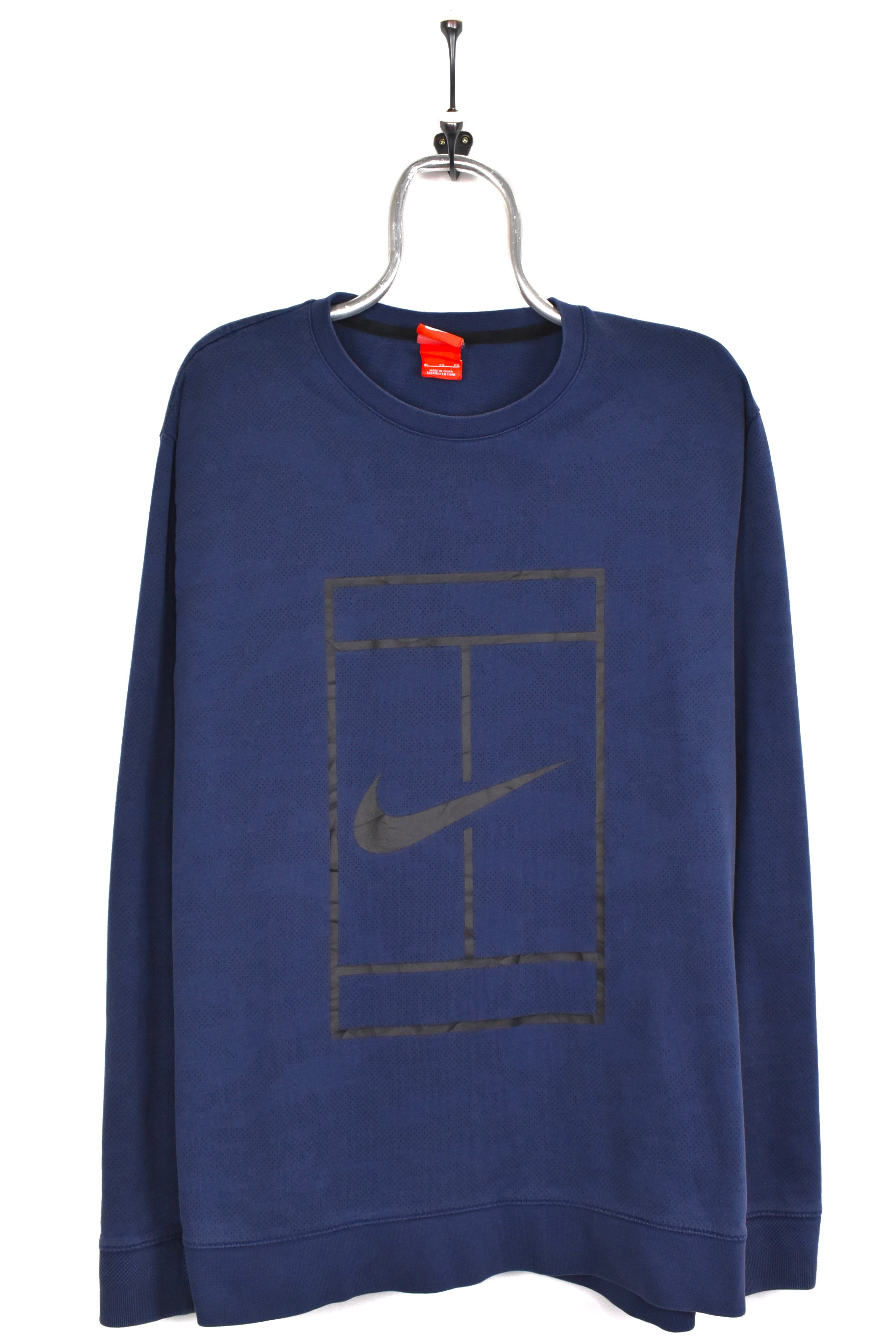 Vintage Nike tennis sweatshirt, navy blue graphic crewneck - AU Large NIKE