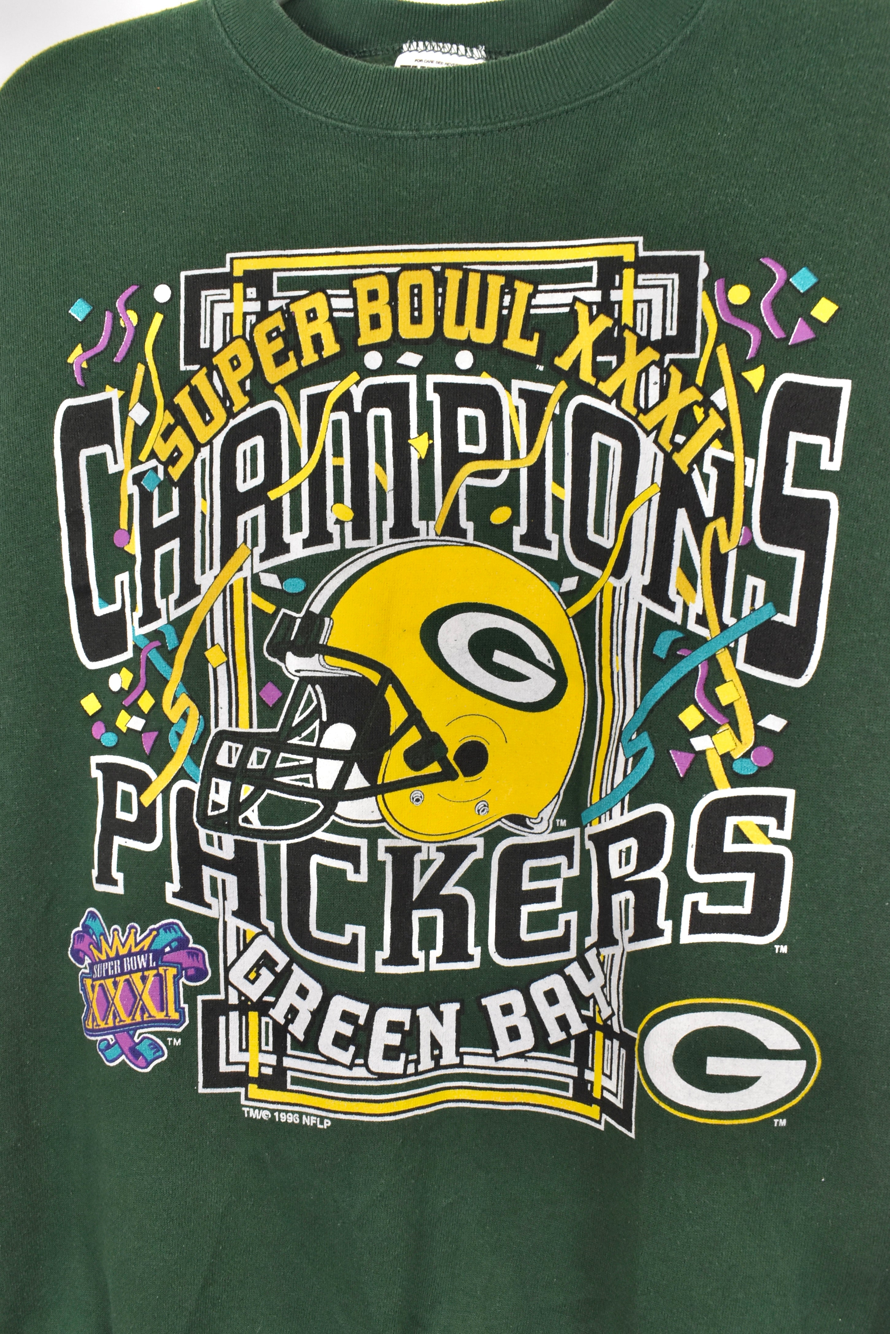 Vintage Green Bay Packers sweatshirt, 1996 green graphic crewneck - AU Medium PRO SPORT