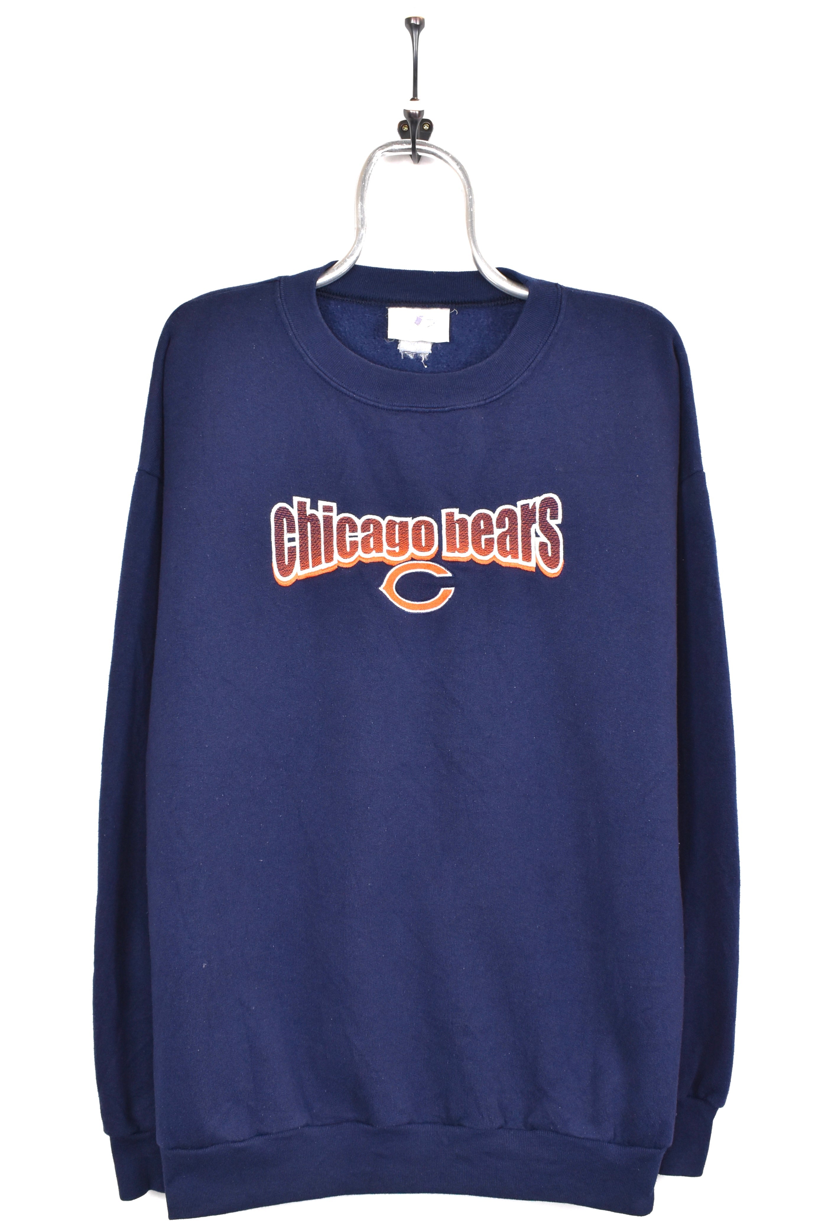 Vintage Chicago Bears sweatshirt, NFL navy blue embroidered crewneck - AU XL PRO SPORT