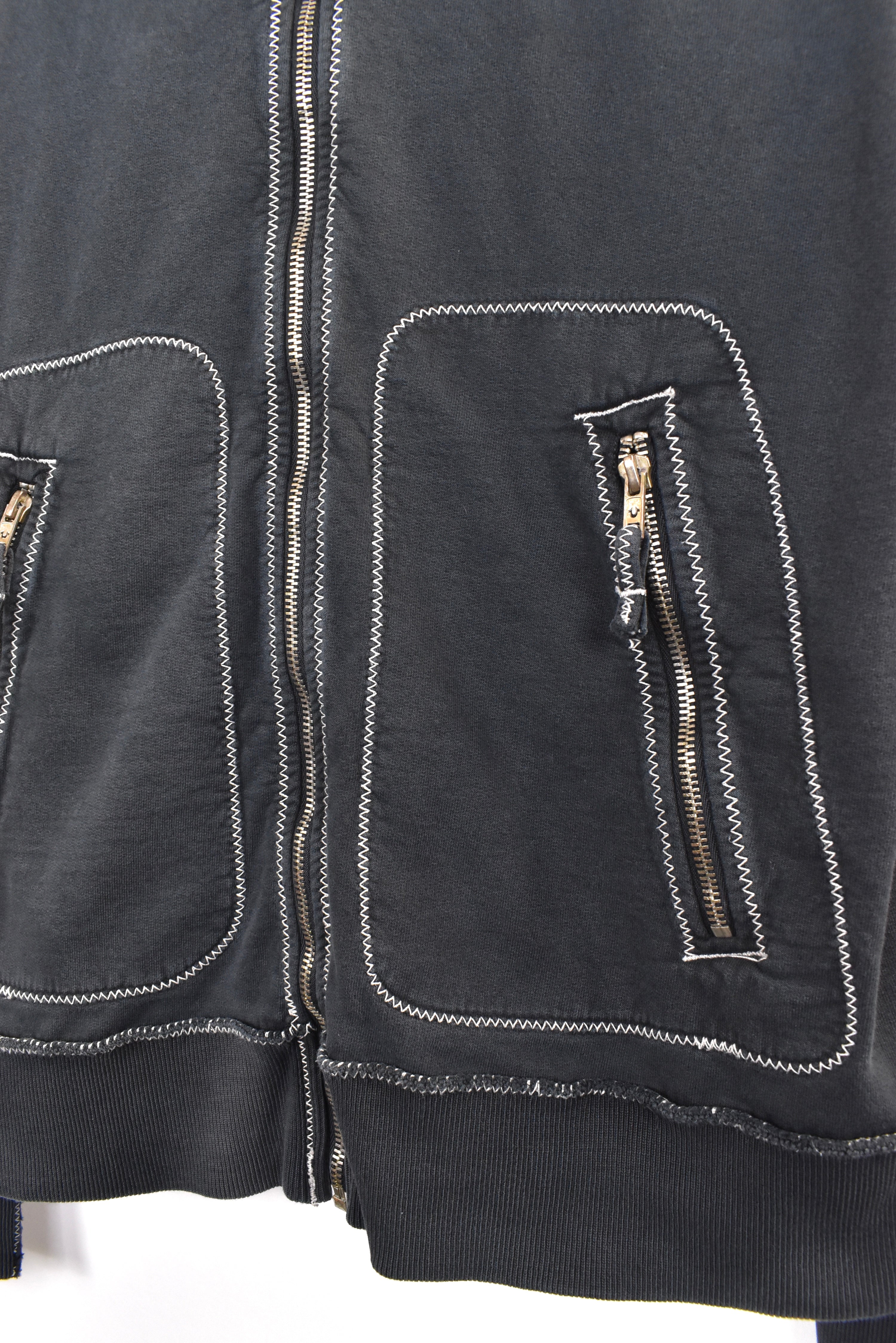 Women's vintage True Religion hoodie, y2k black embroidered sweatshirt - AU XXL OTHER