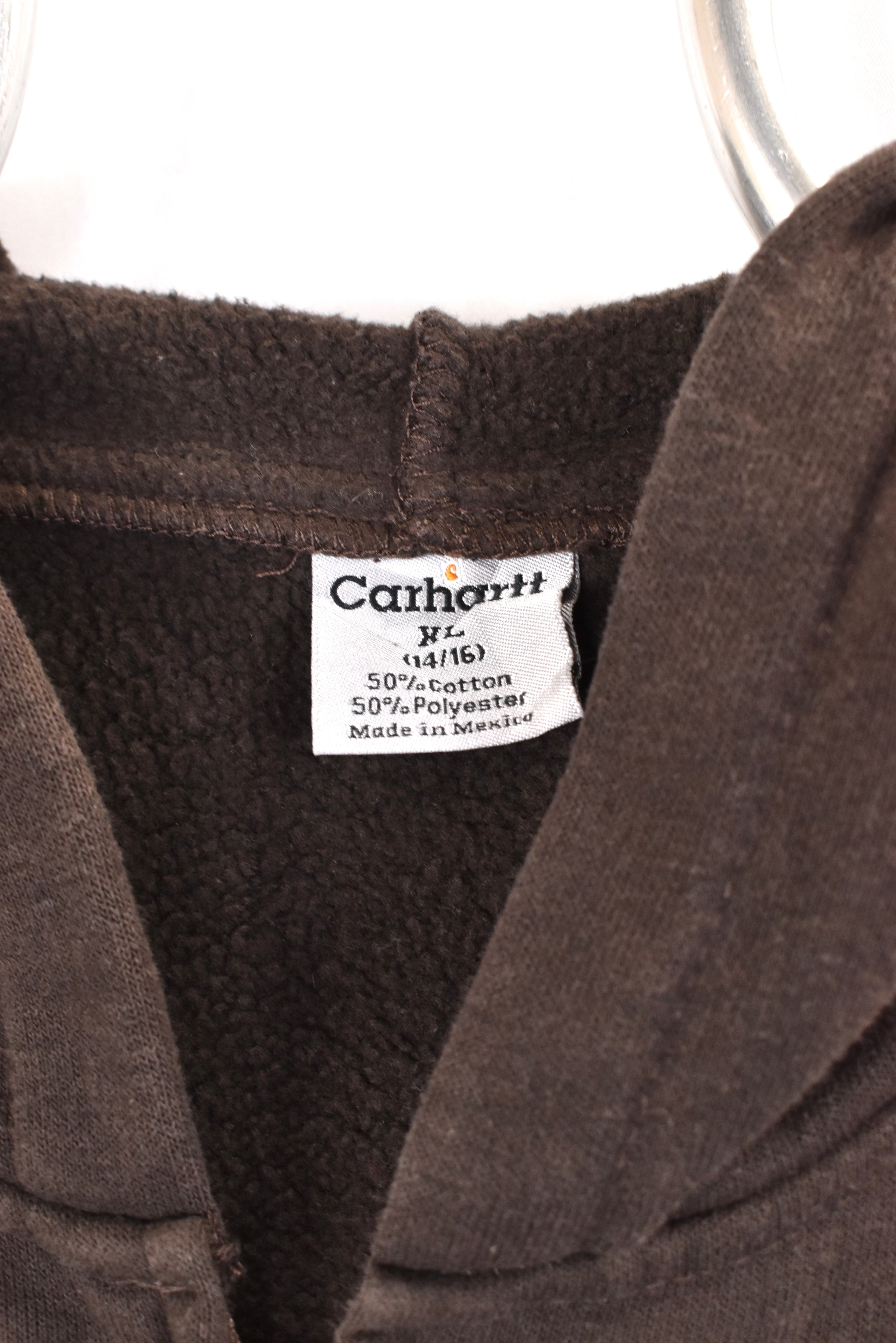 Women's vintage Carhartt hoodie, brown embroidered sweatshirt - AU Small CARHARTT