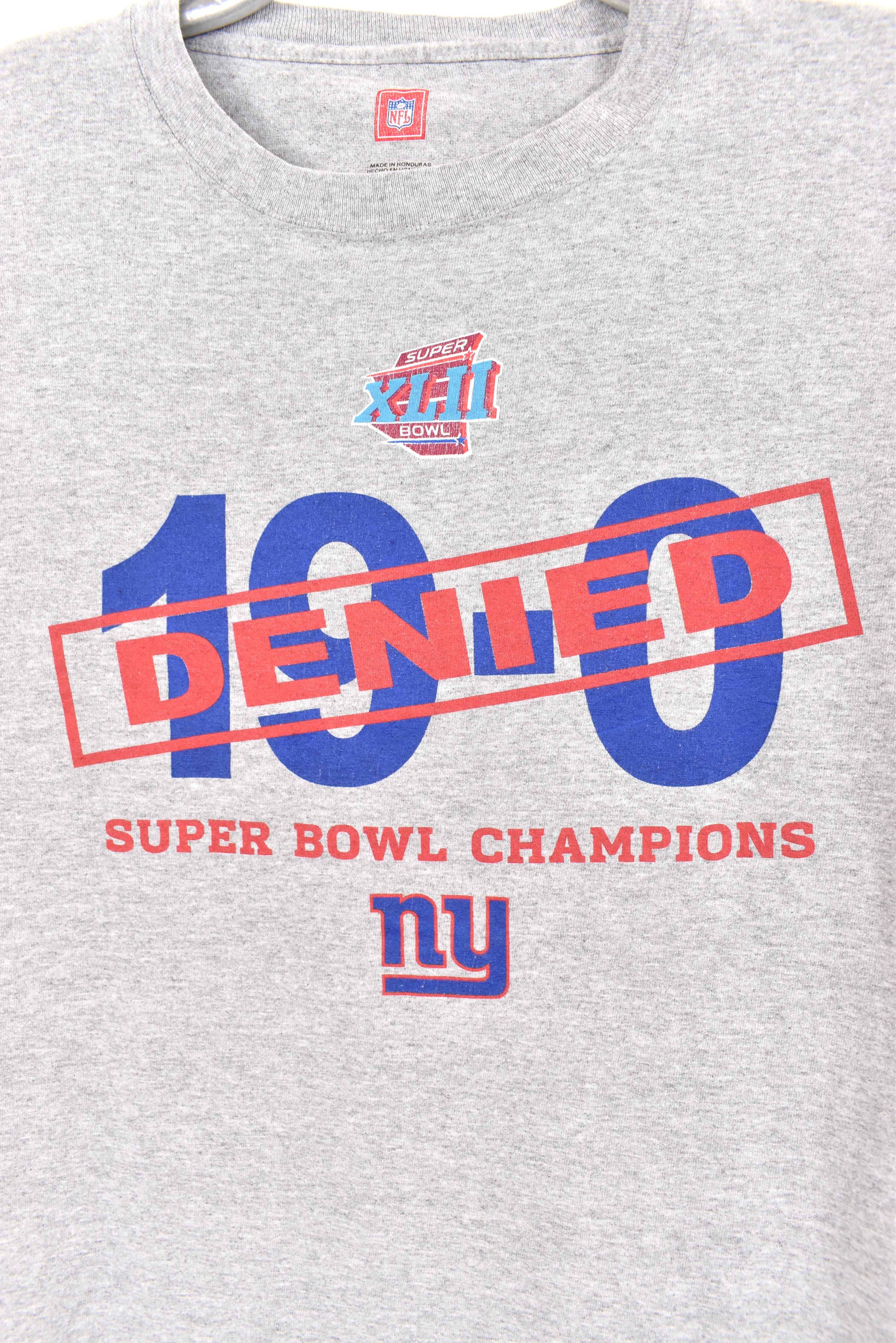 Vintage New York Giants shirt, NFL Superbowl grey graphic tee - AU Large PRO SPORT