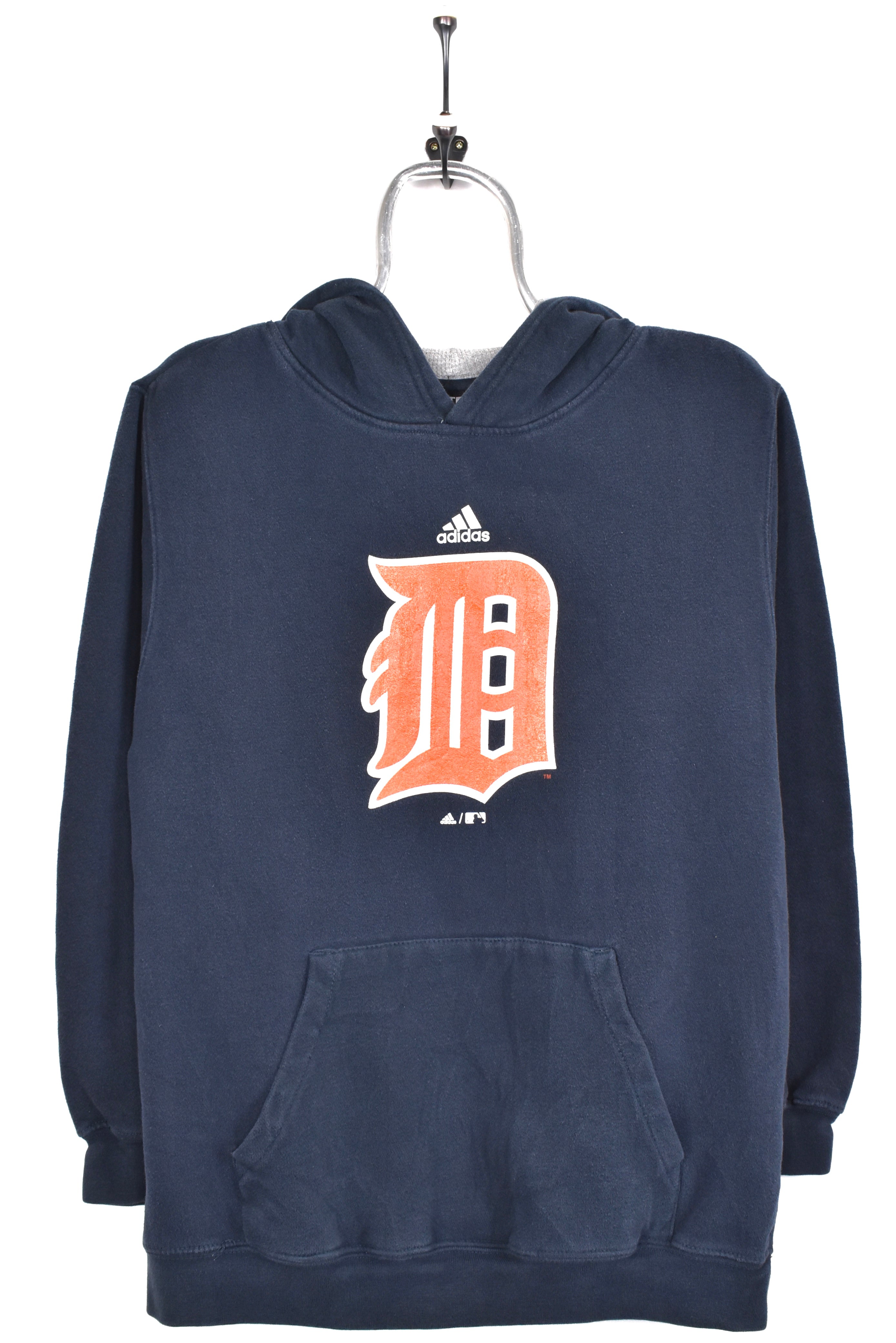 Vintage Detroit Tigers hoodie, MLB navy blue graphic sweatshirt - AU Small