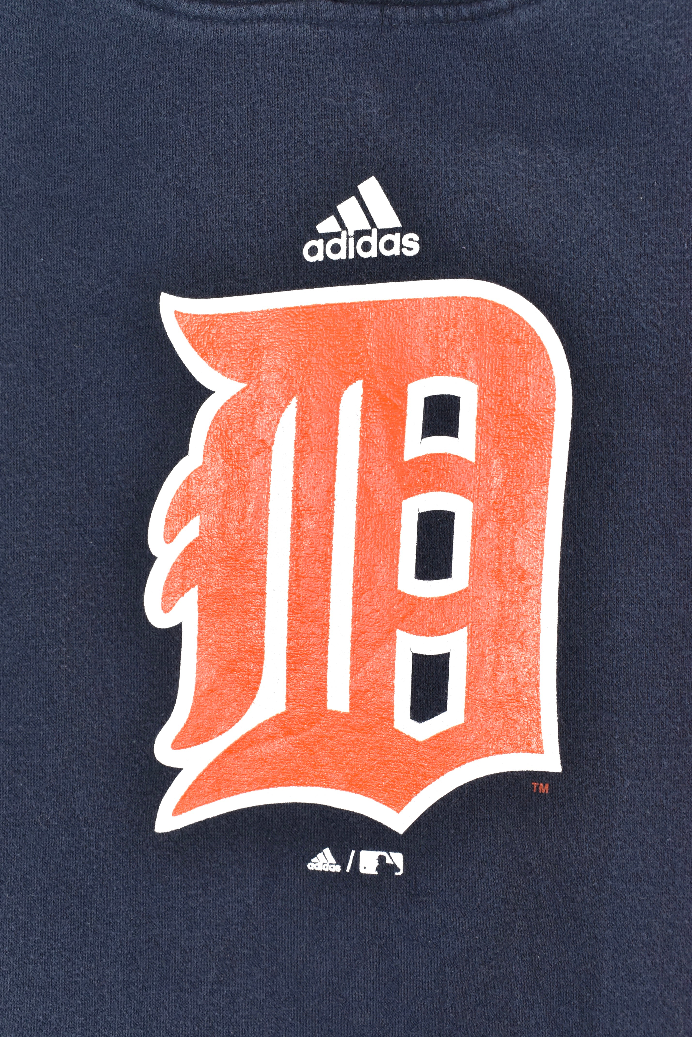 Vintage Detroit Tigers hoodie, MLB navy blue graphic sweatshirt - AU Small PRO SPORT