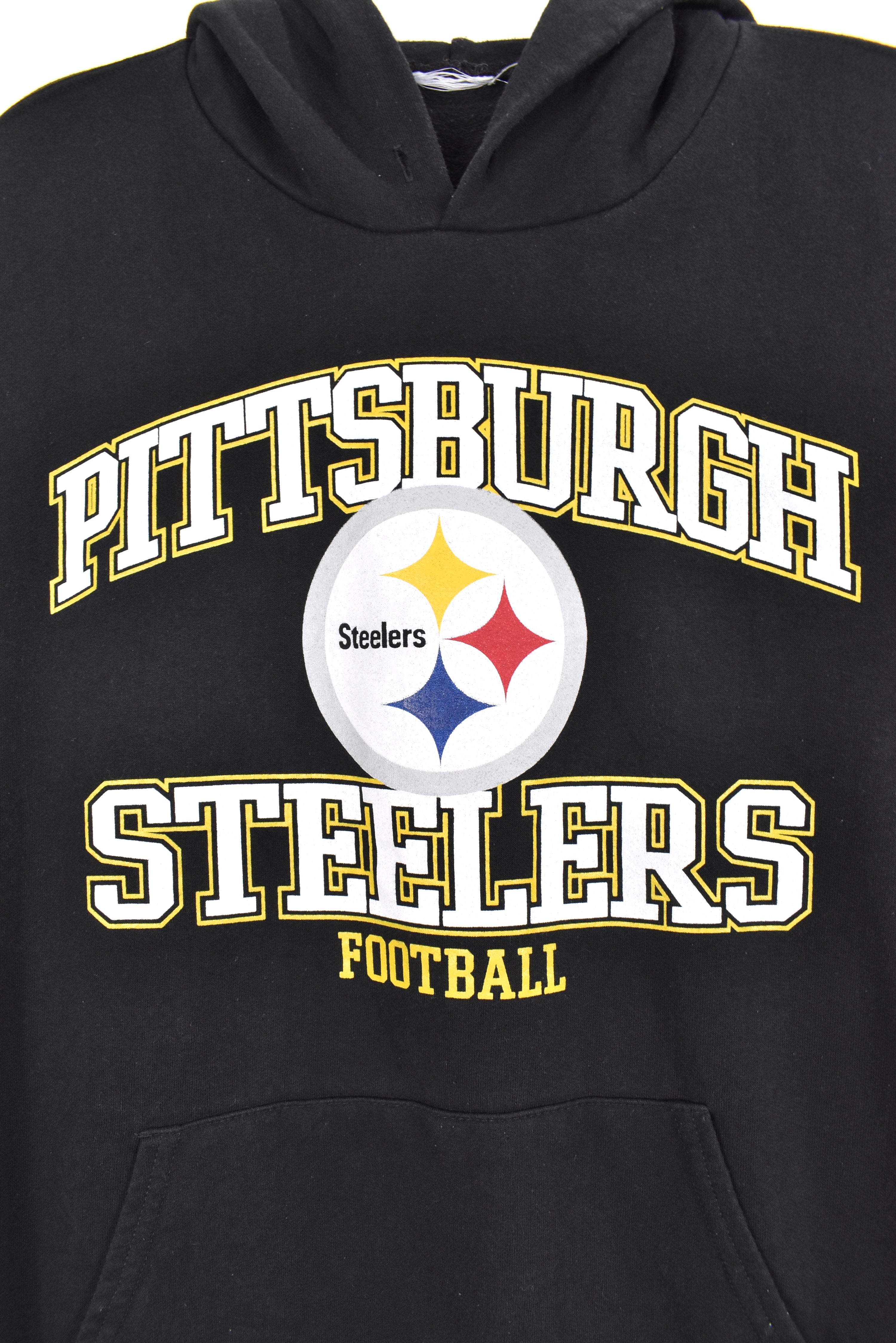 Vintage Pittsburgh Steelers hoodie, NFL black graphic sweatshirt - AU XL PRO SPORT