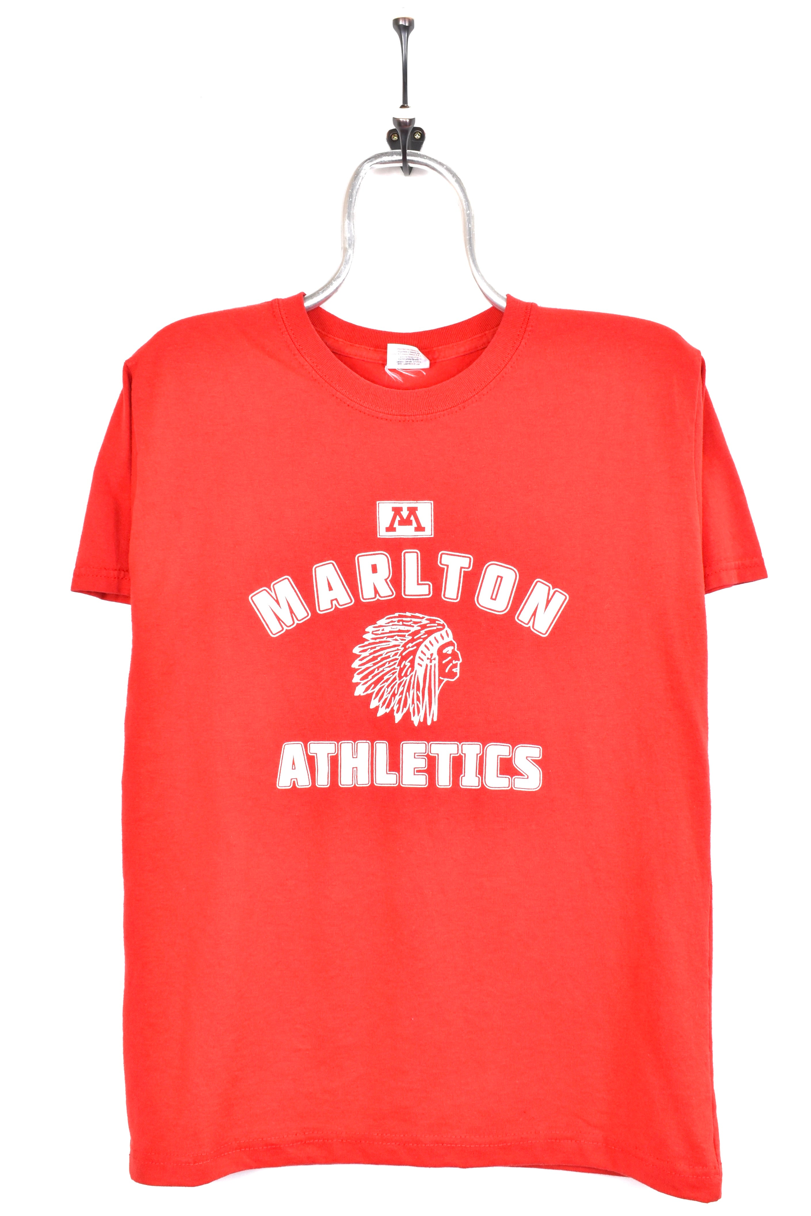 Vintage Marlon athletics shirt, red graphic tee - AU Small COLLEGE