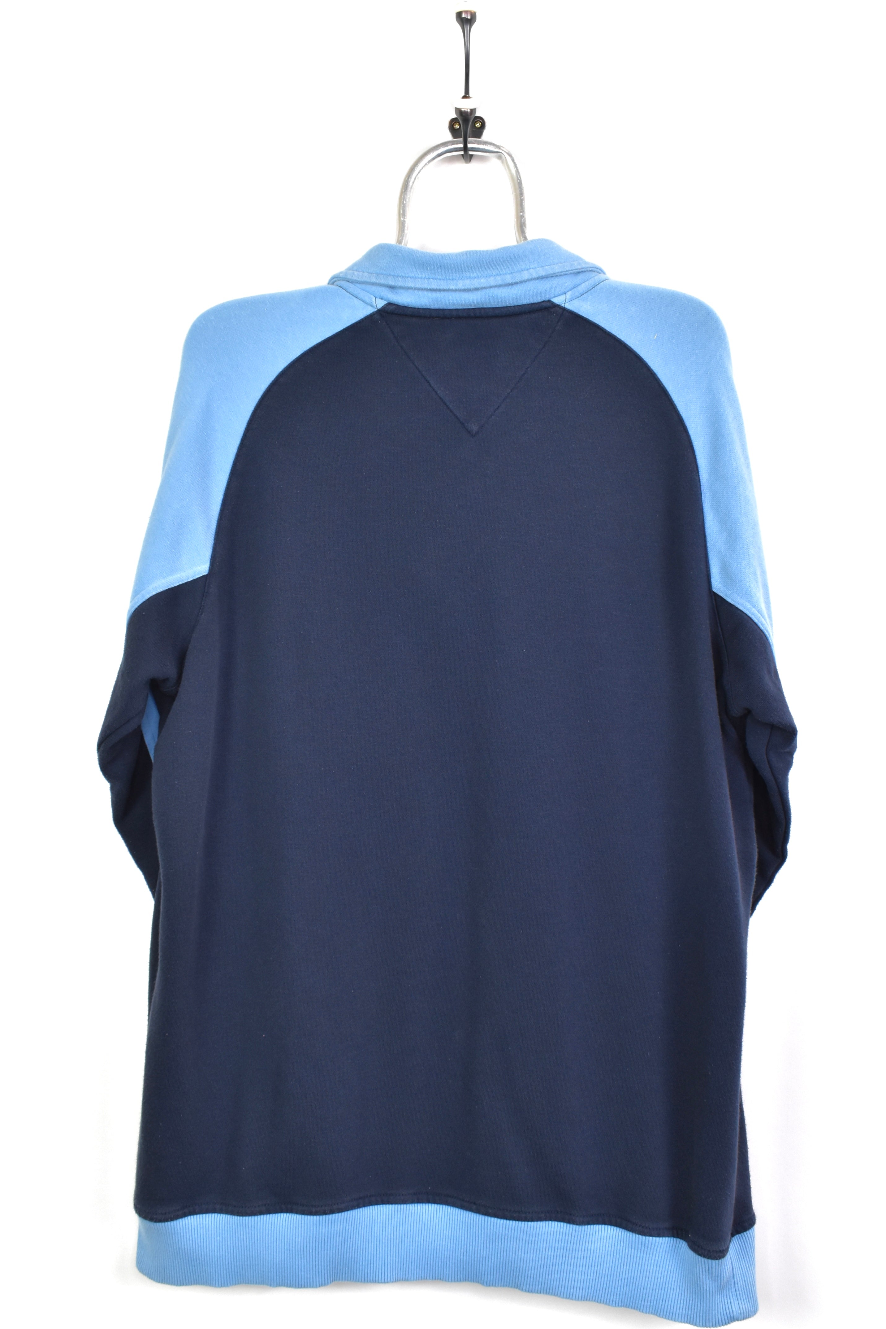 Vintage Tommy Hilfiger embroidered 1/4 zip blue sweatshirt | XL TOMMY HILFIGER
