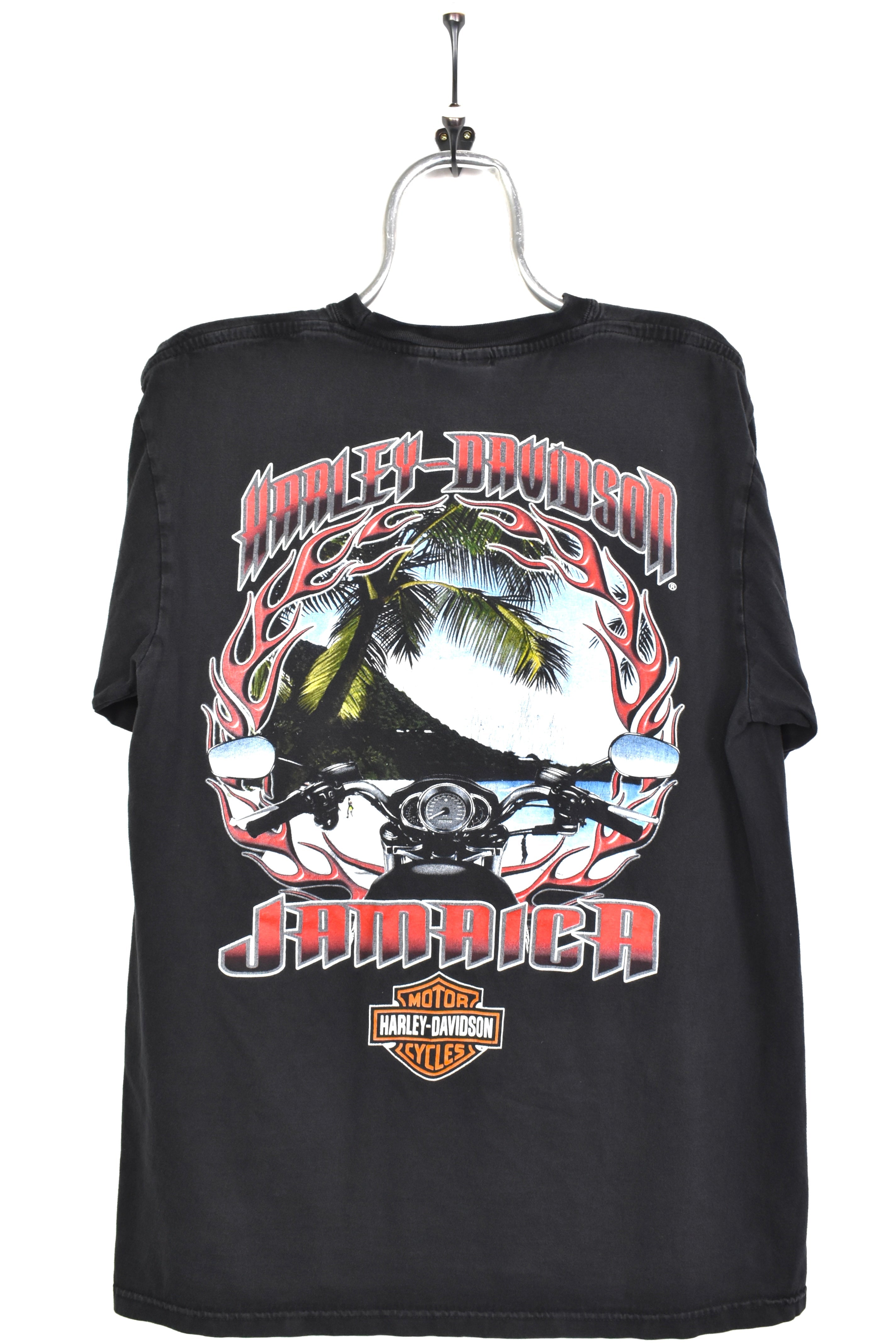Vintage Harley Davidson shirt, black Jamaica graphic tee - AU XL HARLEY DAVIDSON