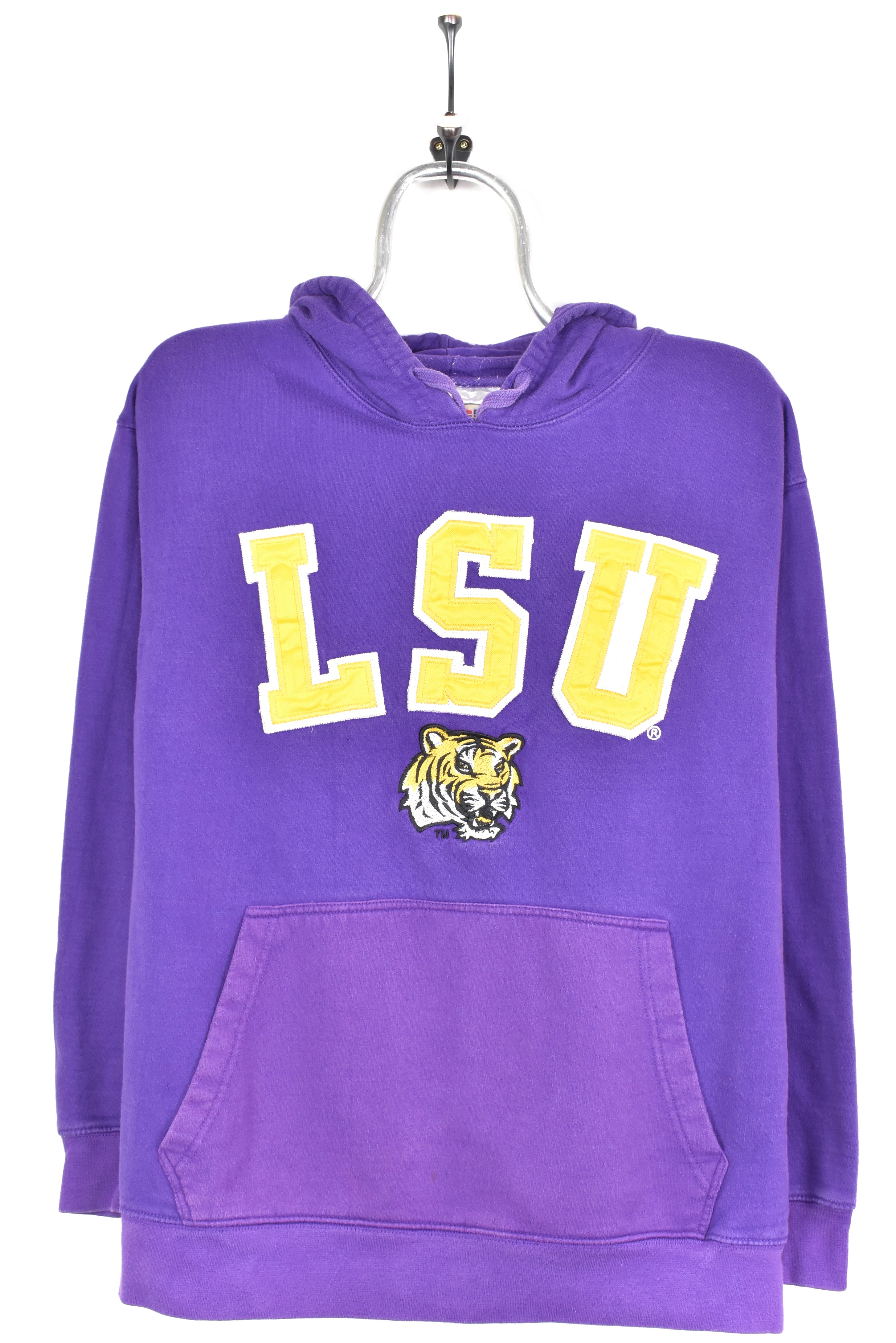 Vintage Louisiana State University hoodie, purple embroidered sweatshirt - AU Medium COLLEGE