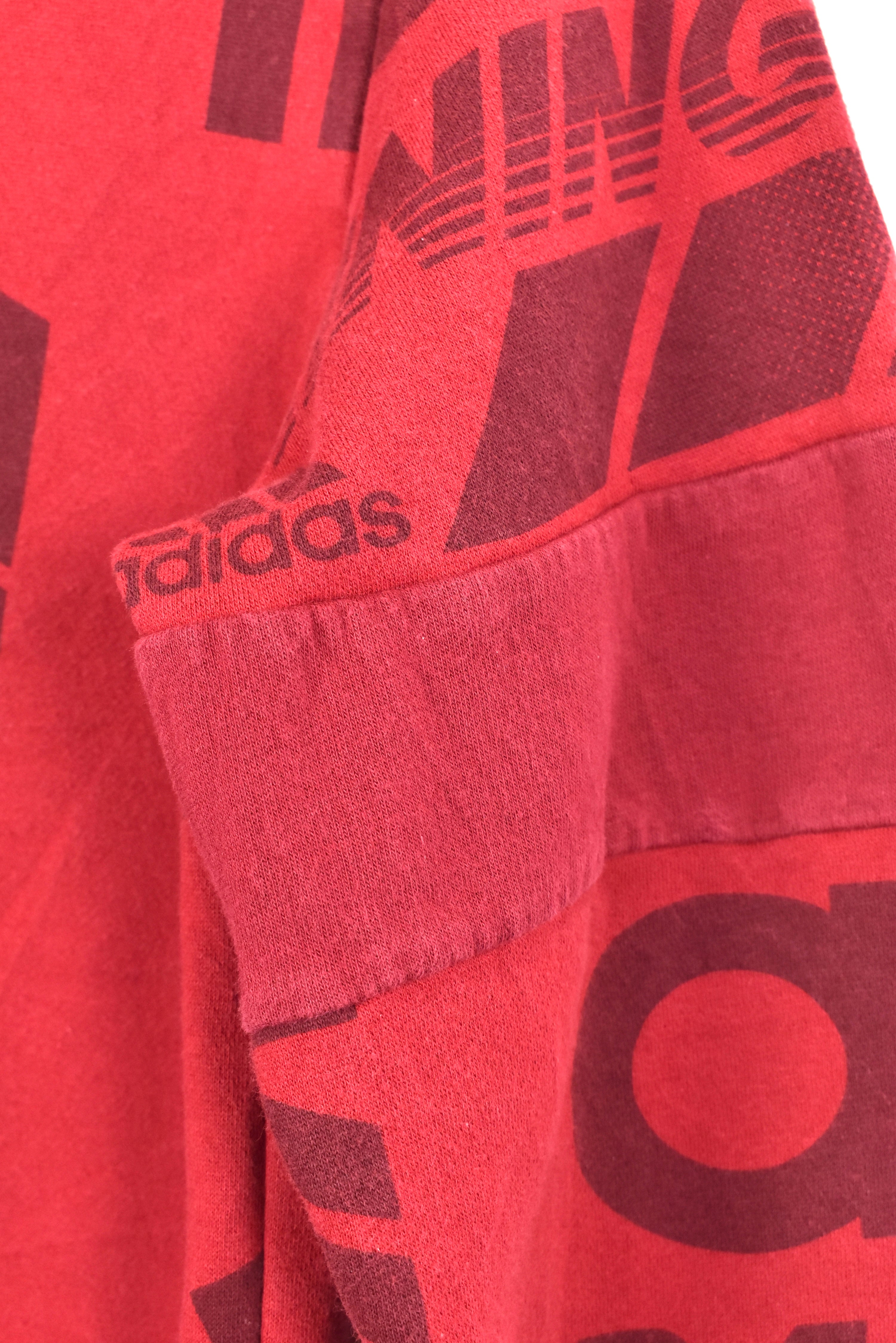 Modern Adidas sweatshirt - medium, burgundy ADIDAS