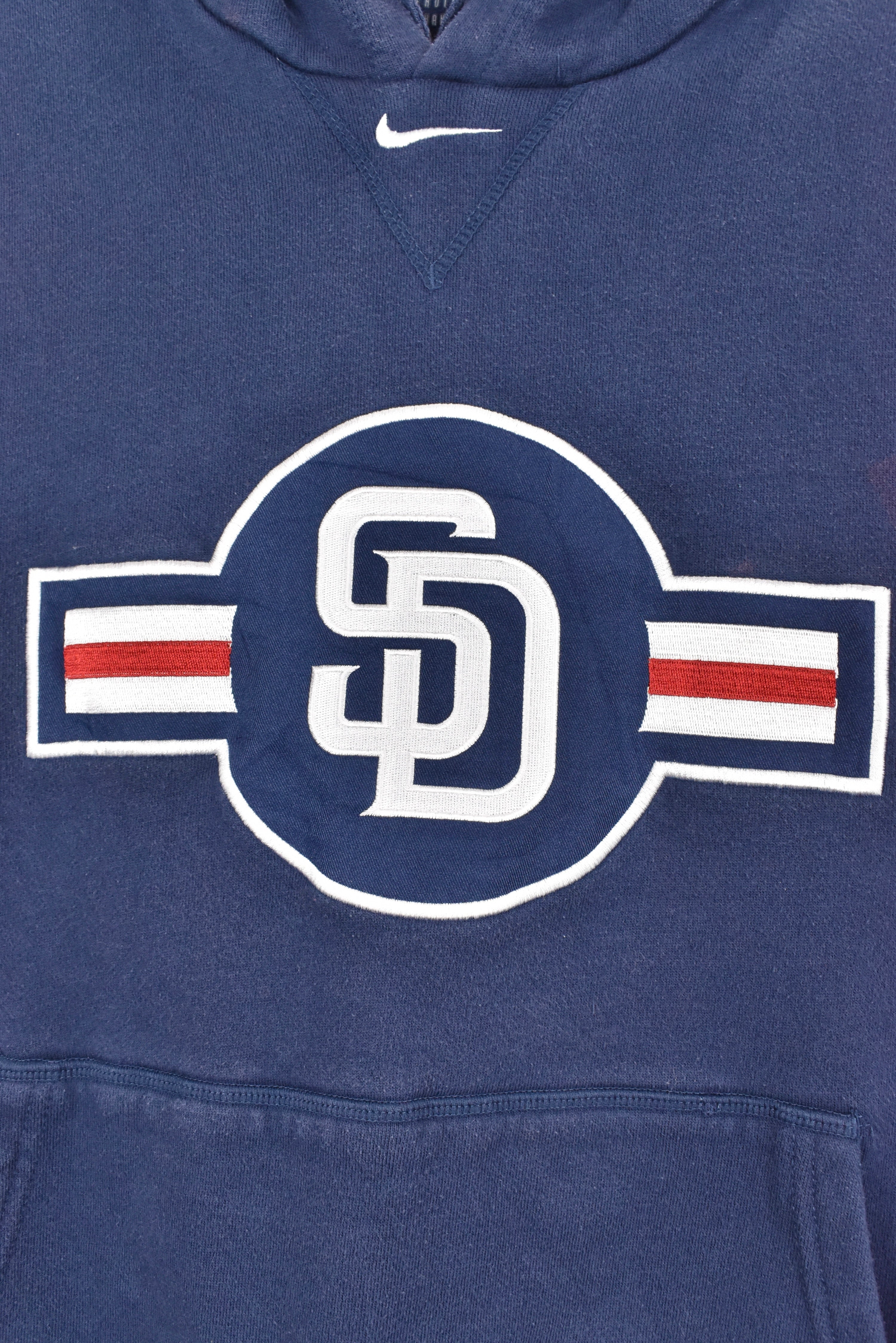 Vintage San Diego Padres hoodie, MLB navy blue embroidered sweatshirt - AU Large PRO SPORT