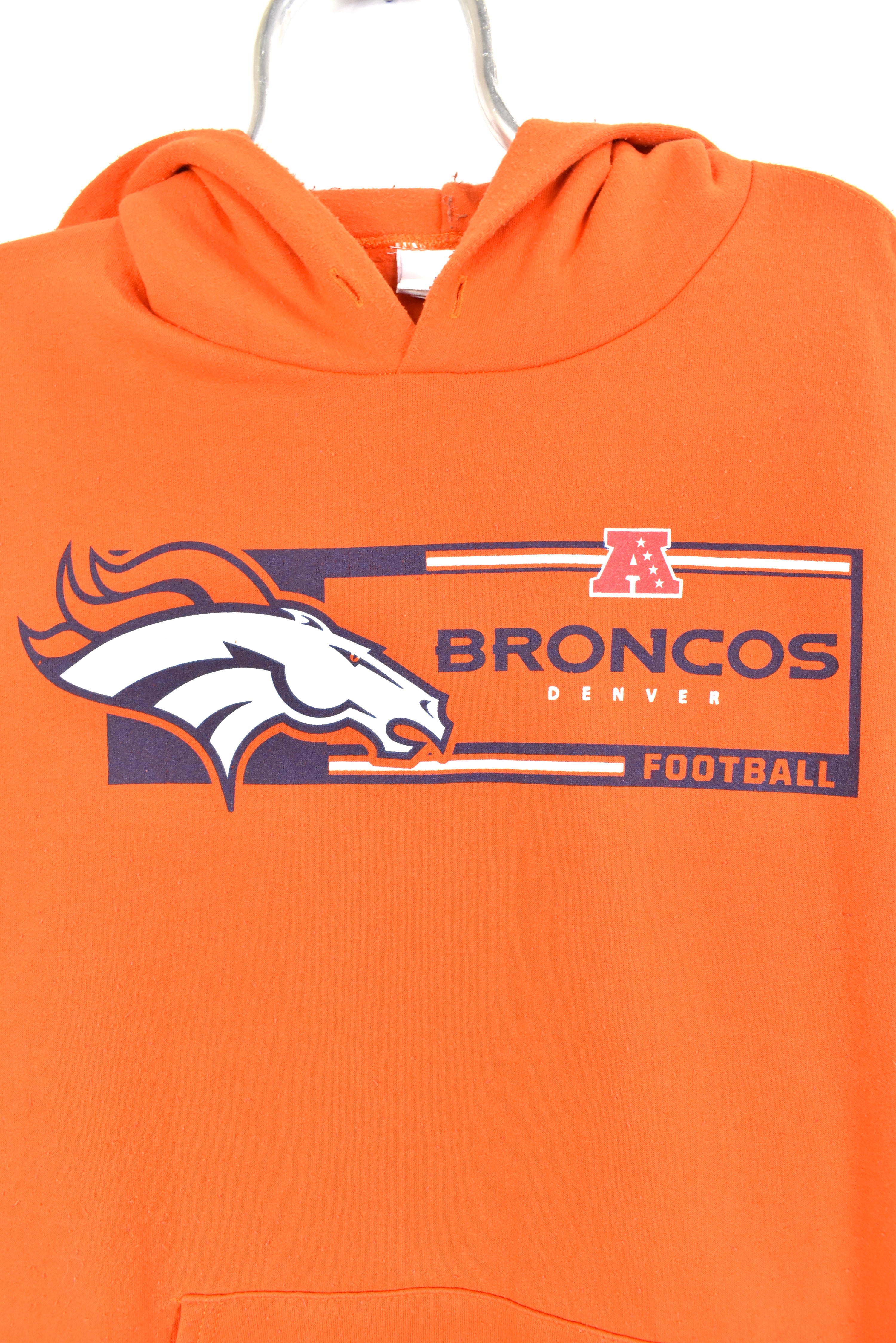 Vintage Denver Broncos hoodie, NFL graphic sweatshirt - XL, orange PRO SPORT