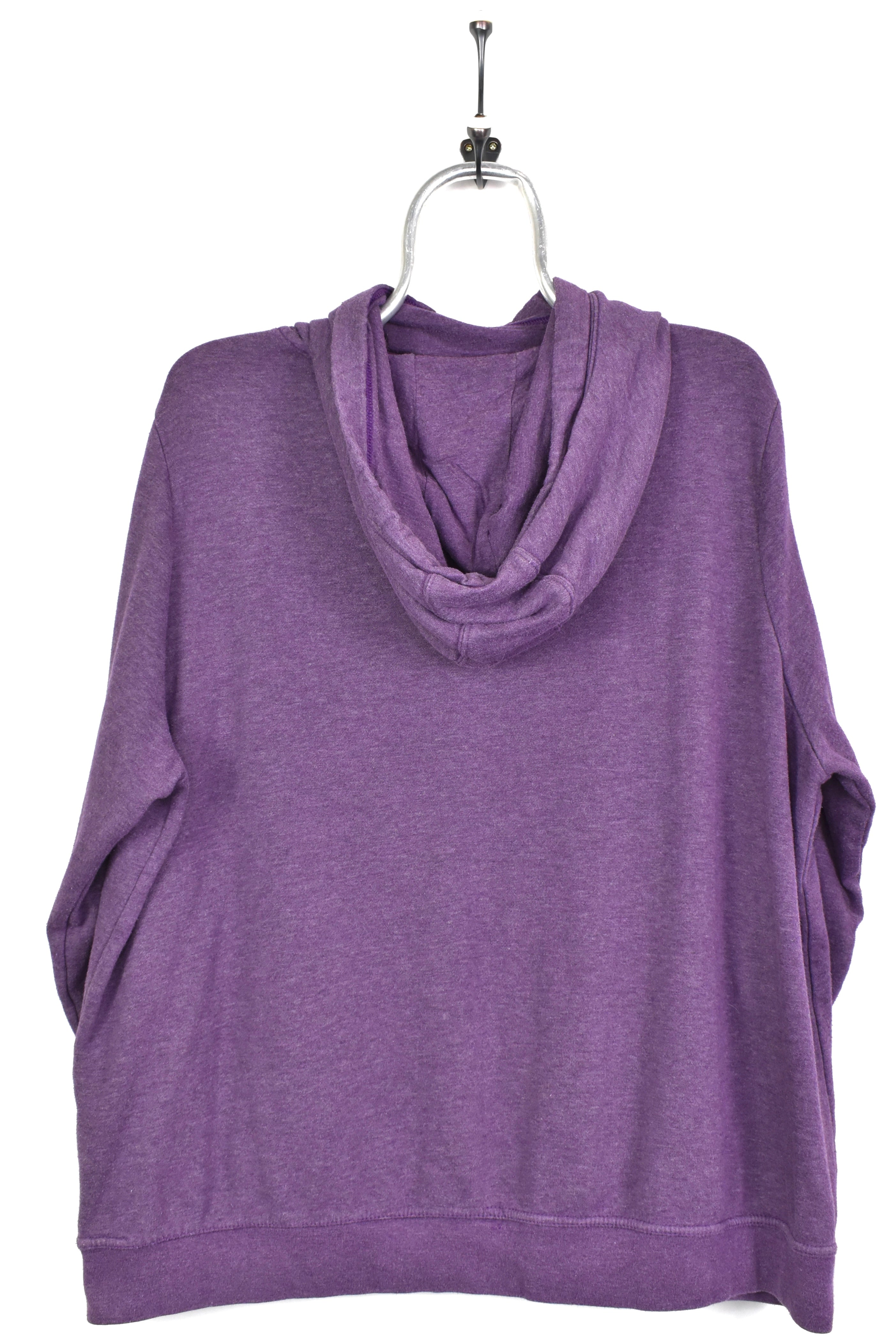 Vintage women's Nike hoodie, pullover embroidered sweatshirt - XXL, purple NIKE