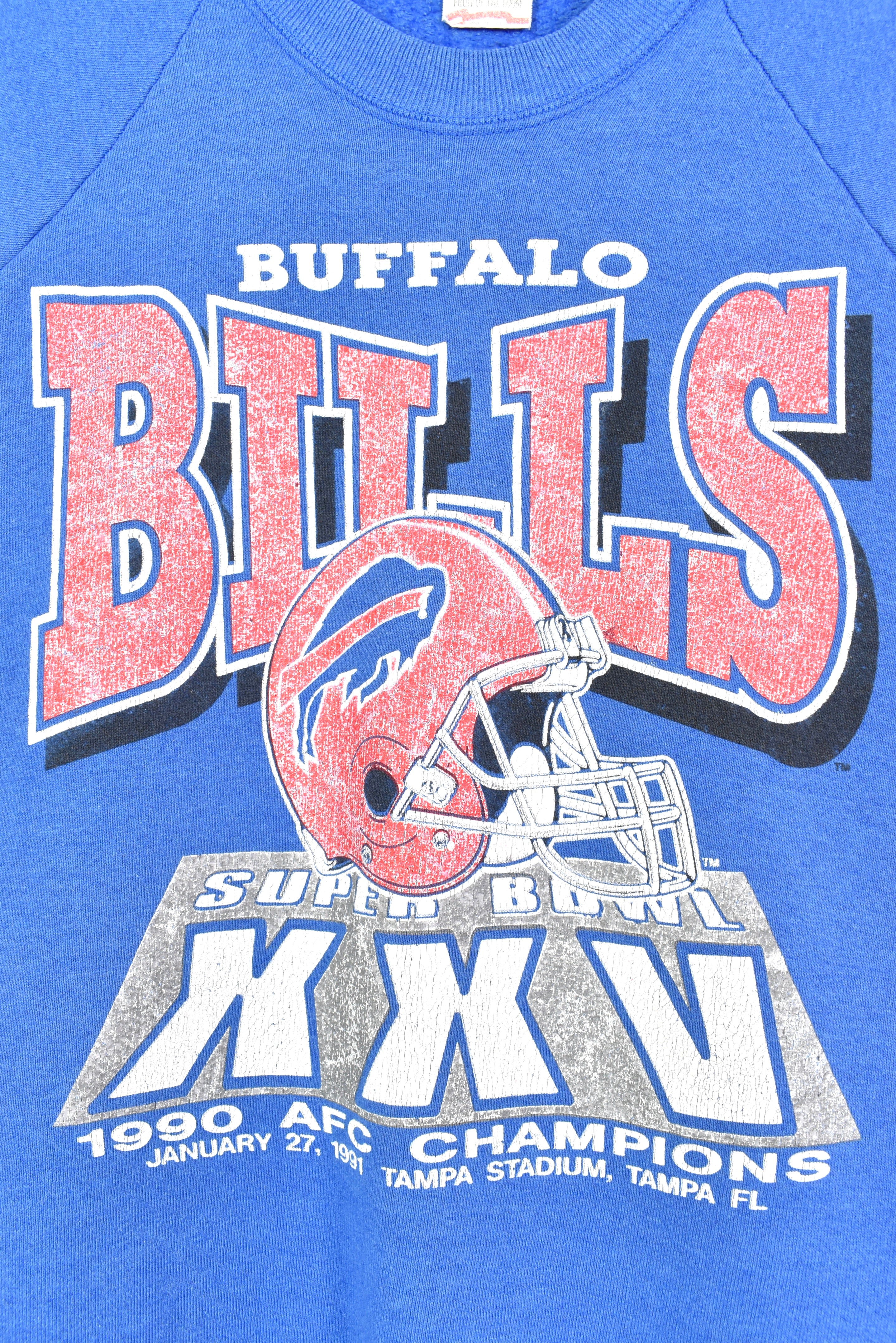 Vintage 1991 NFL Buffalo Bills Super Bowl blue sweatshirt | Large PRO SPORT
