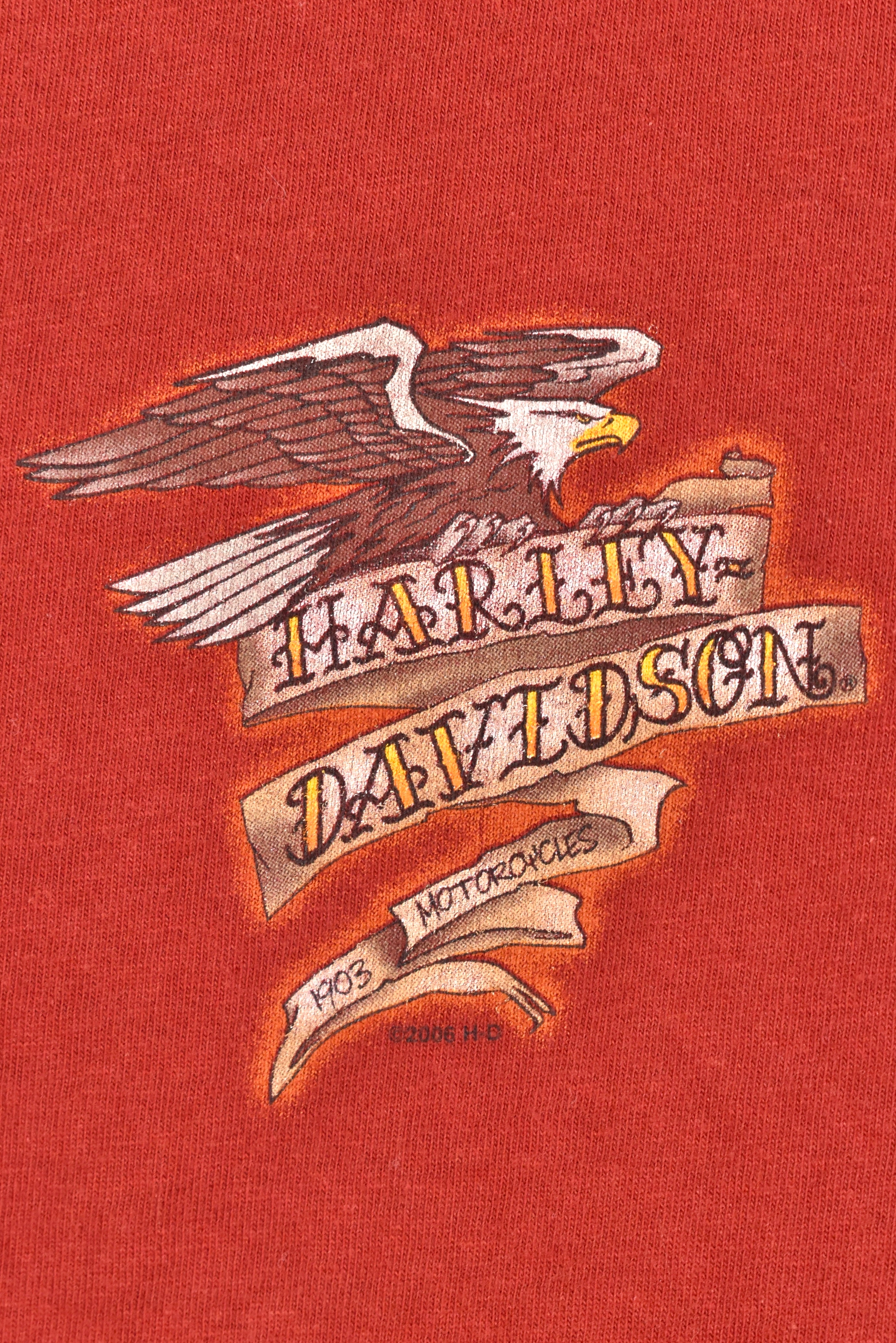Modern 2010 Harley Davidson Burgundy t-shirt | Large HARLEY DAVIDSON