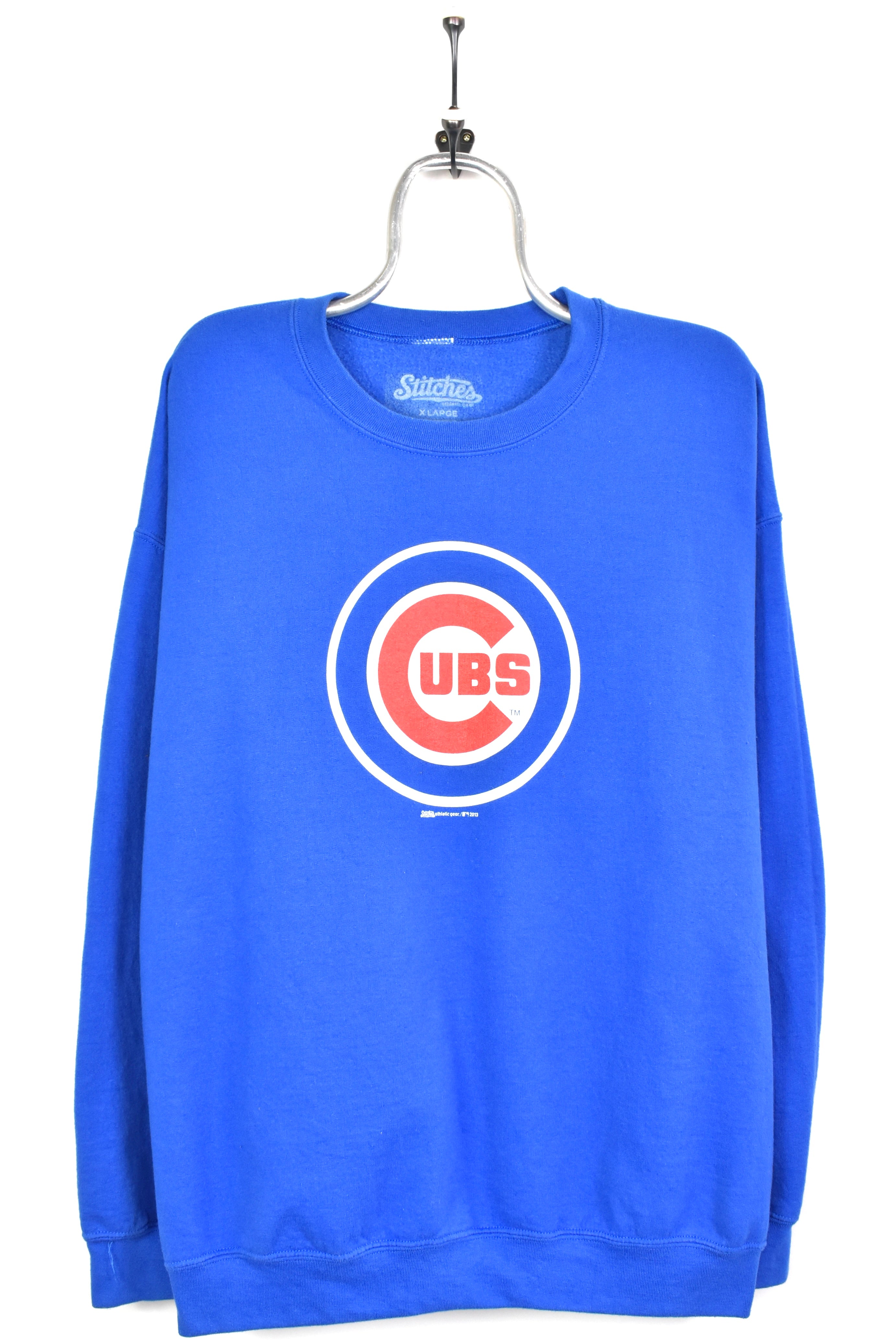 Modern Chicago Cubs sweatshirt, 2013 MLB blue graphic crewneck - AU XL PRO SPORT