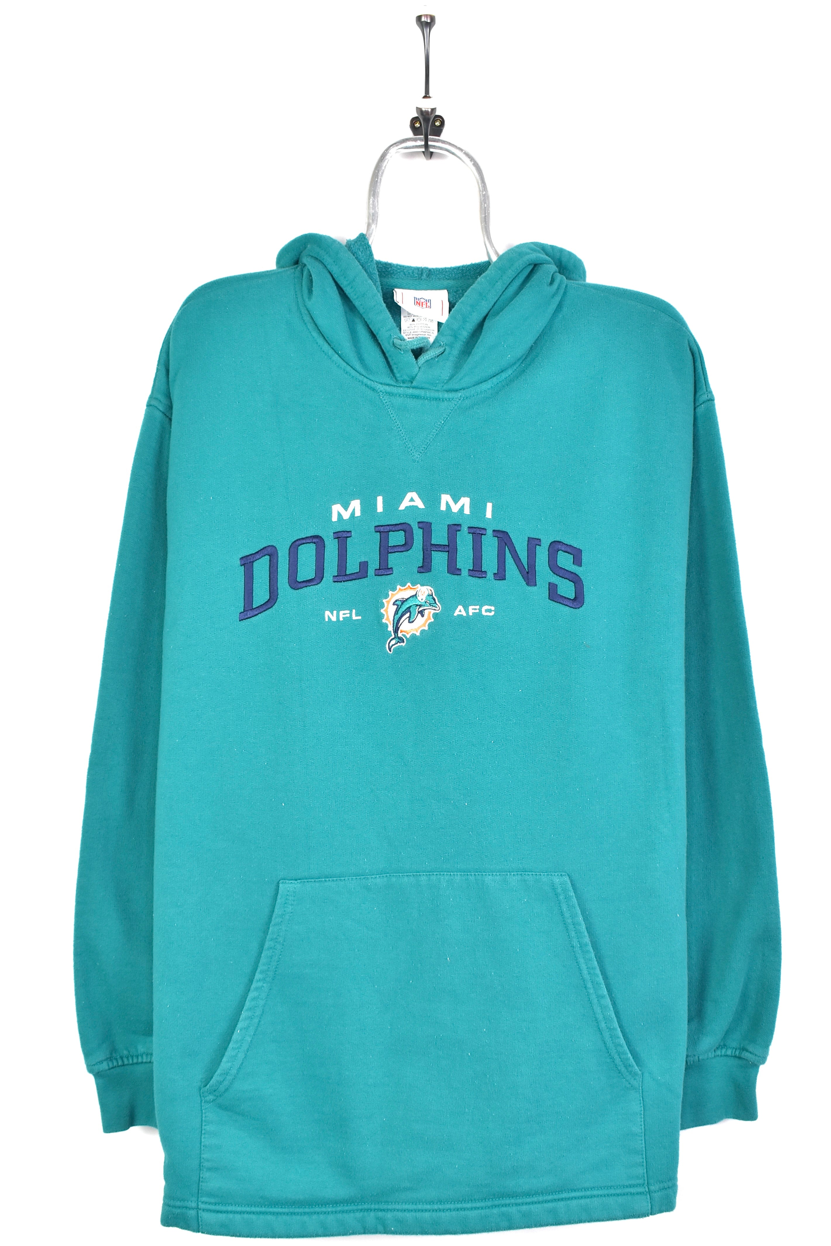 Vintage nfl miami dolphins embroidered green hoodie | large PRO SPORT