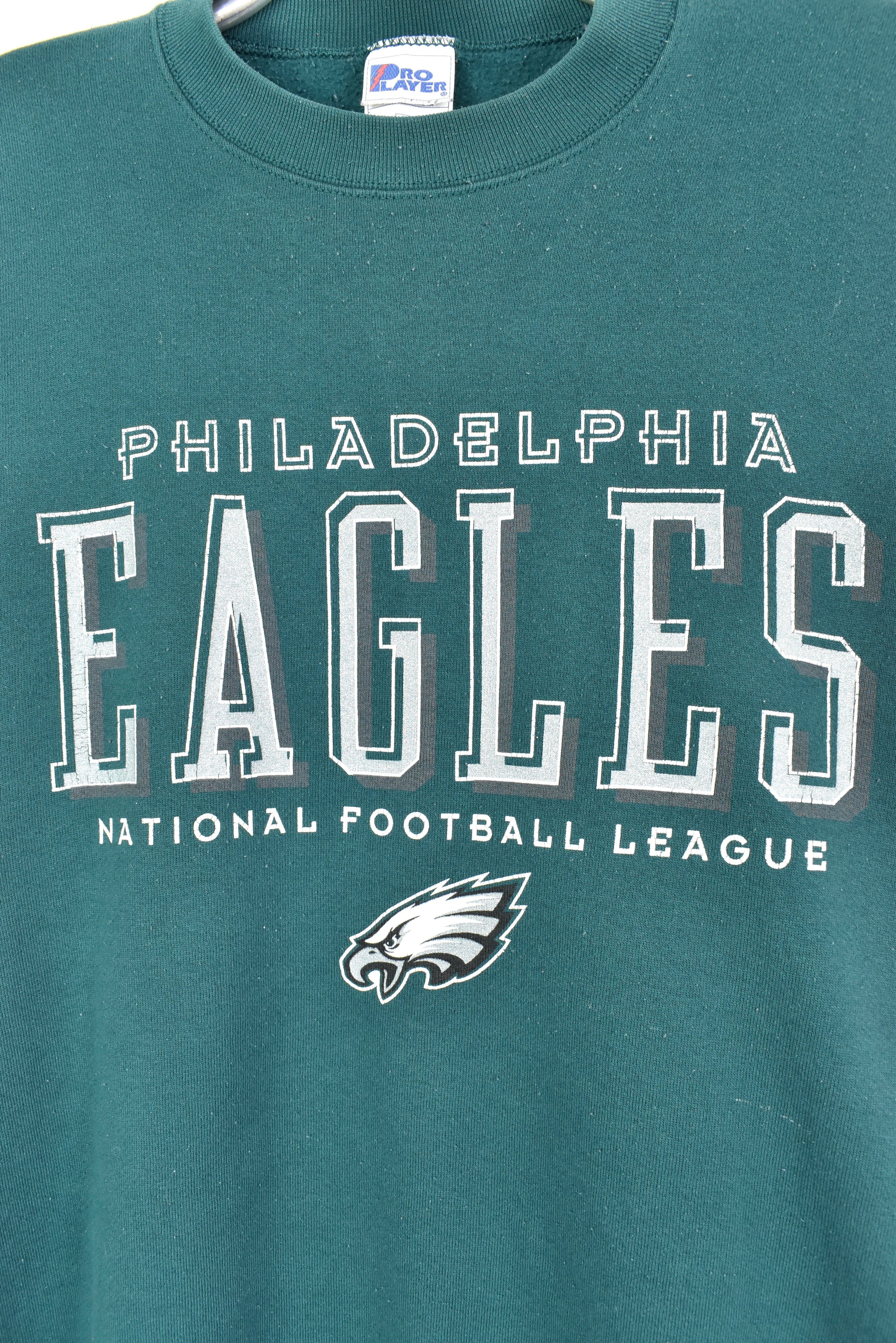 Vintage Philadelphia Eagles sweatshirt, NFL graphic crewneck - XL, green PRO SPORT