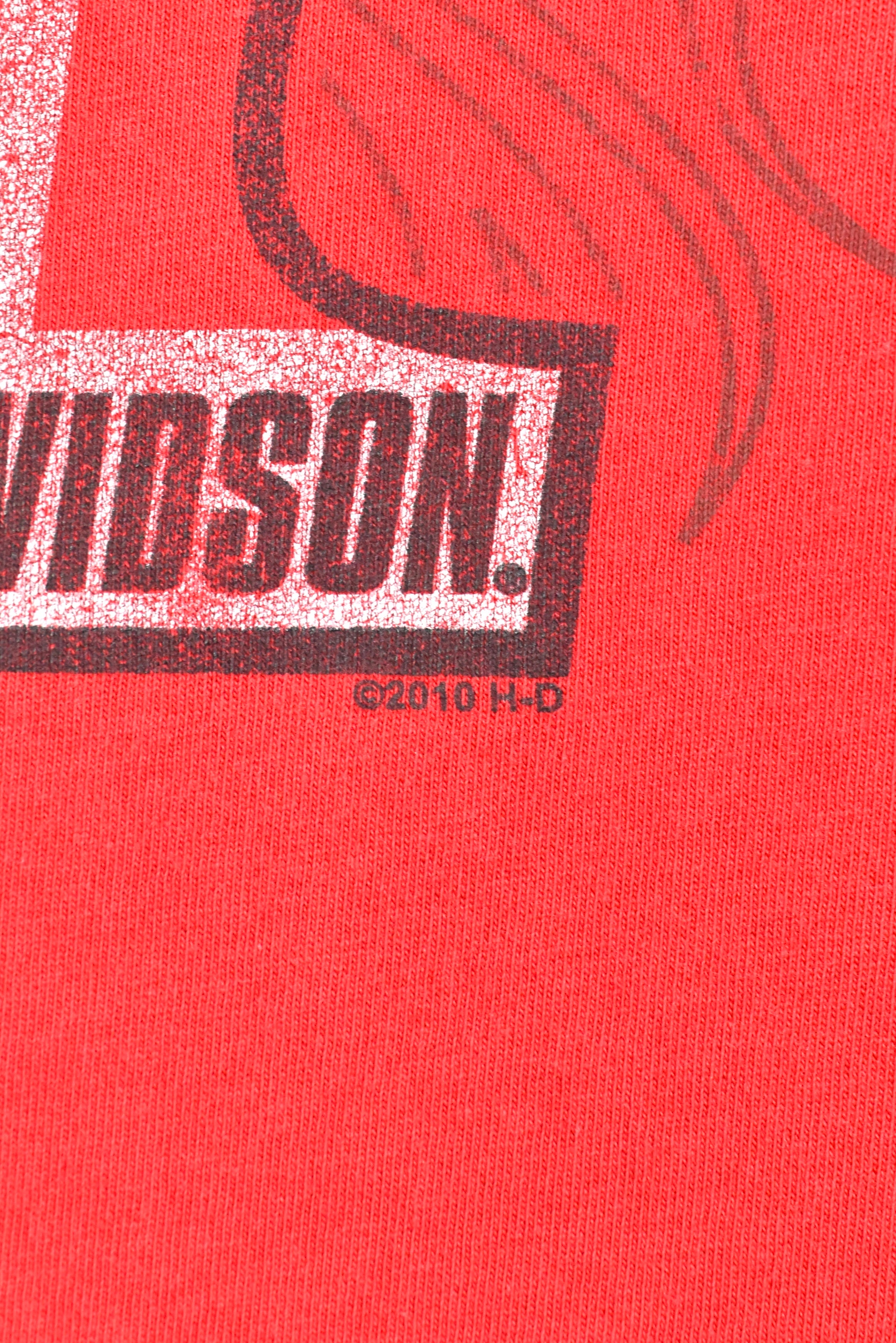 Modern Harley Davidson shirt, 2010 short sleeve graphic tee - medium, red HARLEY DAVIDSON