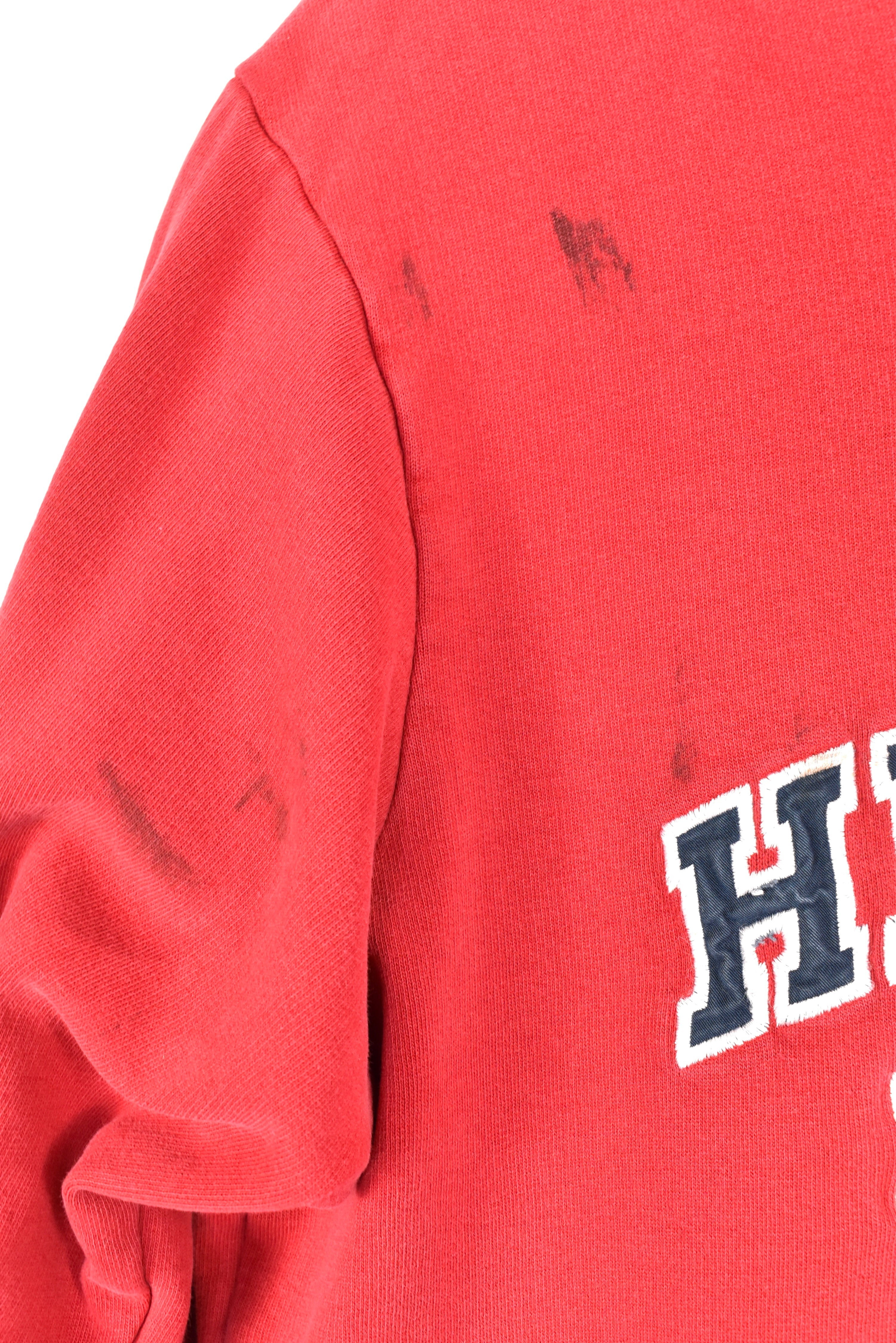 Vintage Tommy Hilfiger sweatshirt, red embroidered crewneck - AU Large TOMMY HILFIGER