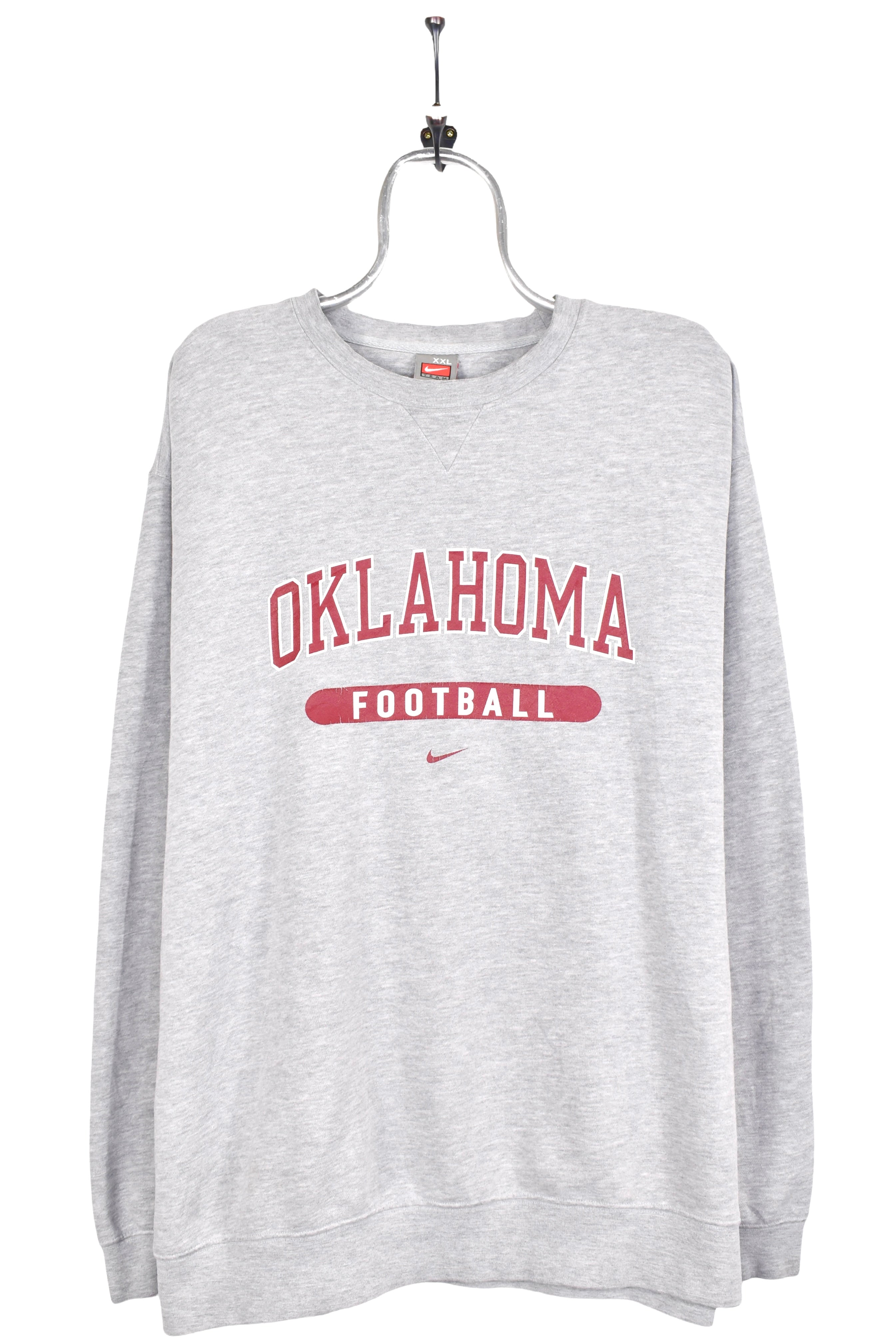 Vintage Oklahoma University sweatshirt, grey football graphic crewneck - AU XXL COLLEGE