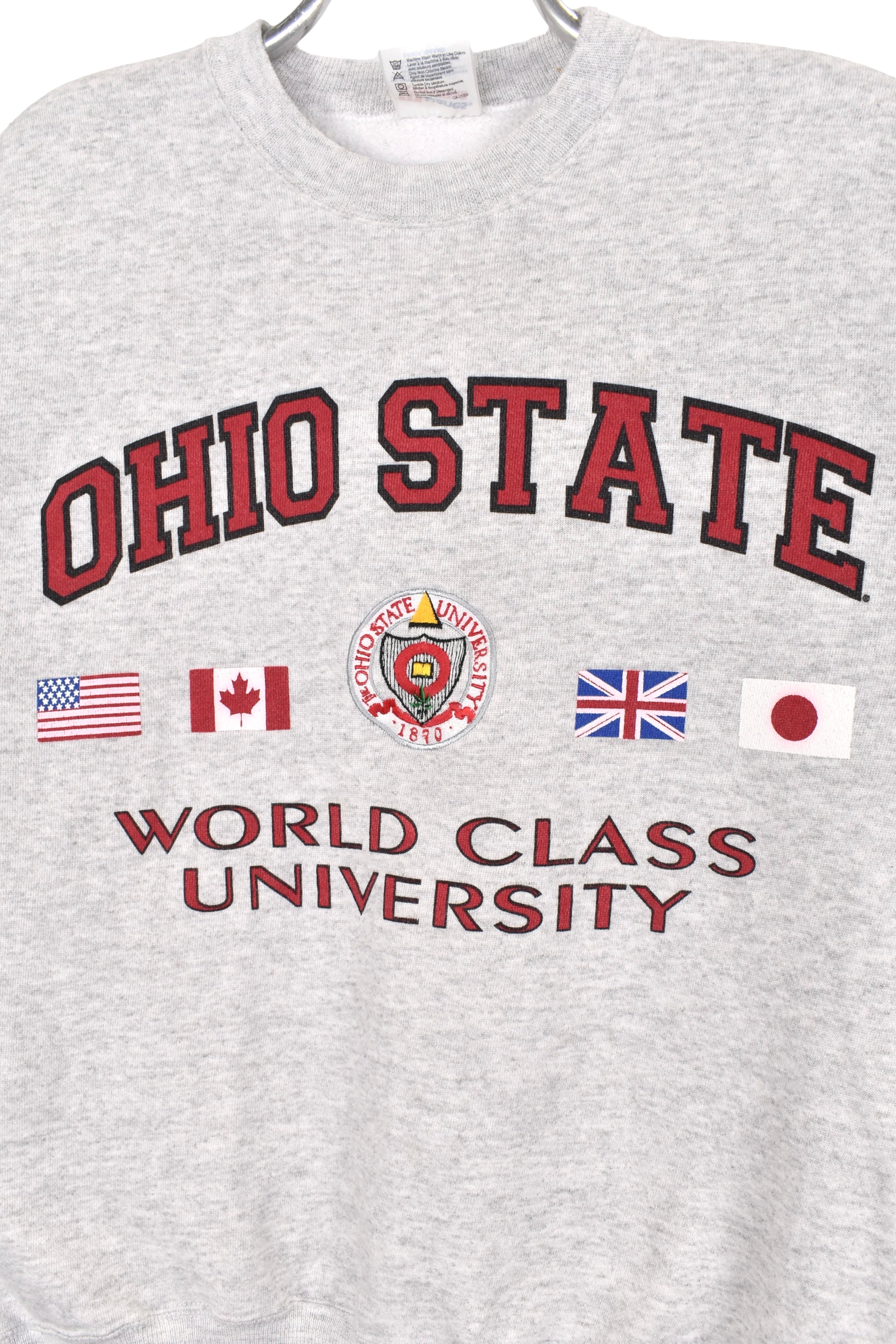 Vintage Ohio State University sweatshirt, grey graphic crewneck - Medium