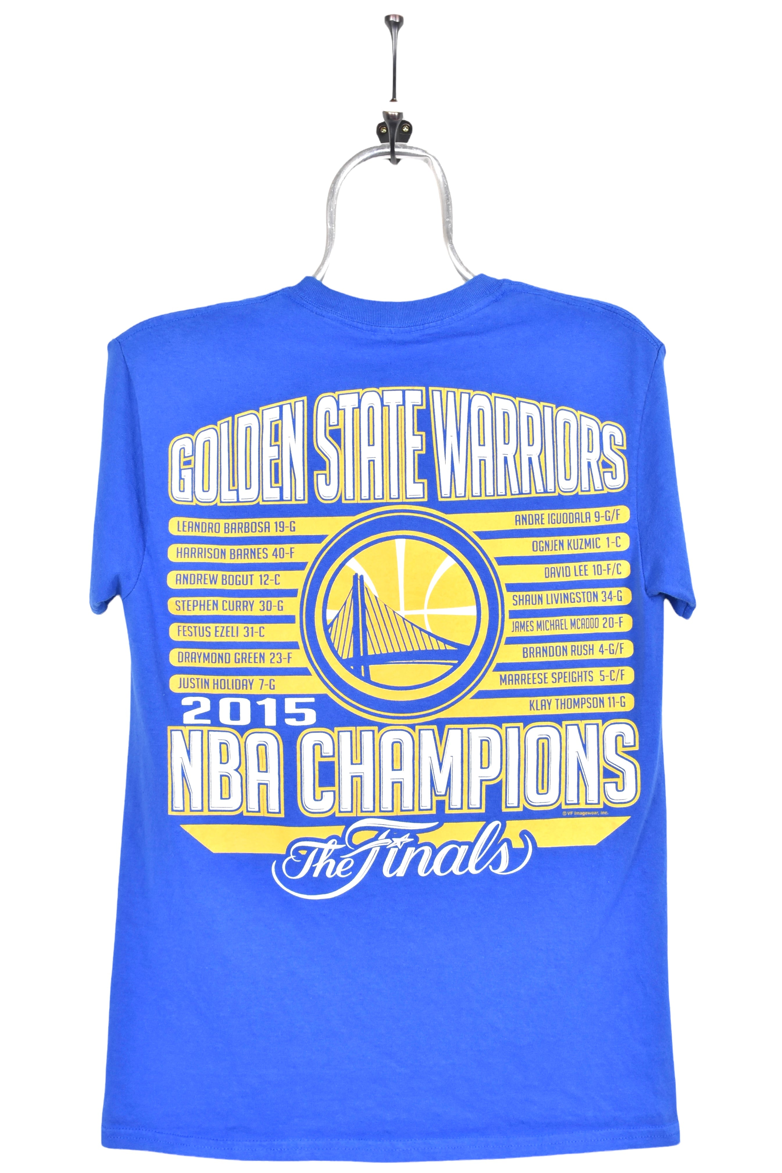 Women's modern Golden State Warriors shirt, 2015 blue graphic tee - AU Small PRO SPORT