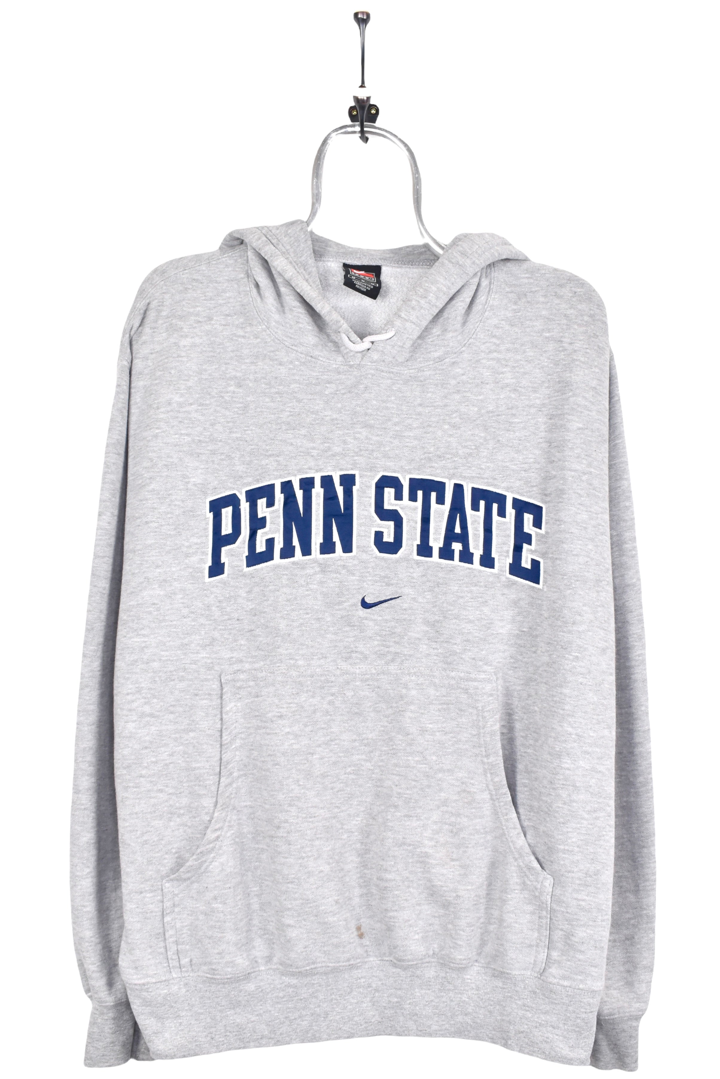 Vintage Penn State University hoodie, grey embroidered sweatshirt - AU Large COLLEGE