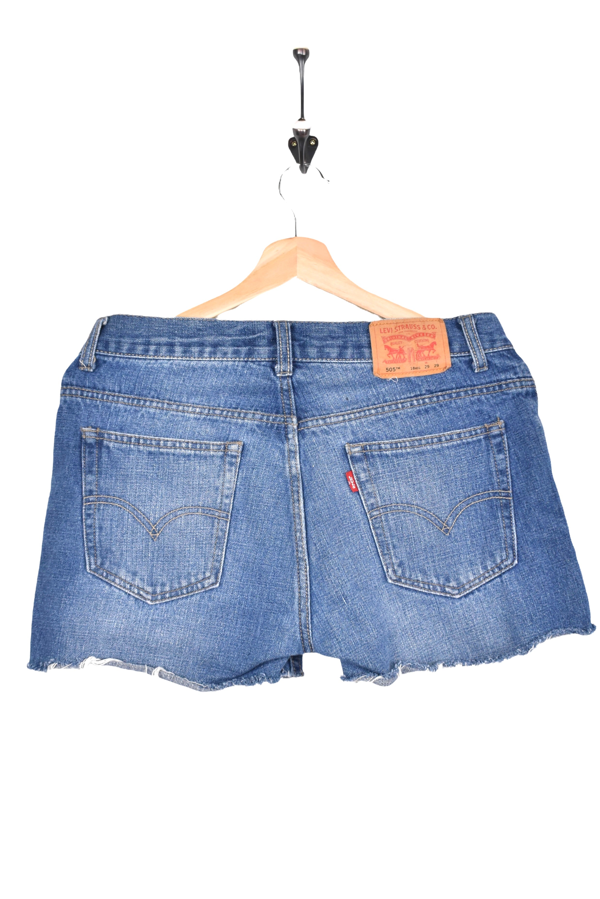 Women's vintage Levi's shorts, rework denim jeans - blue, W29" LEVIS