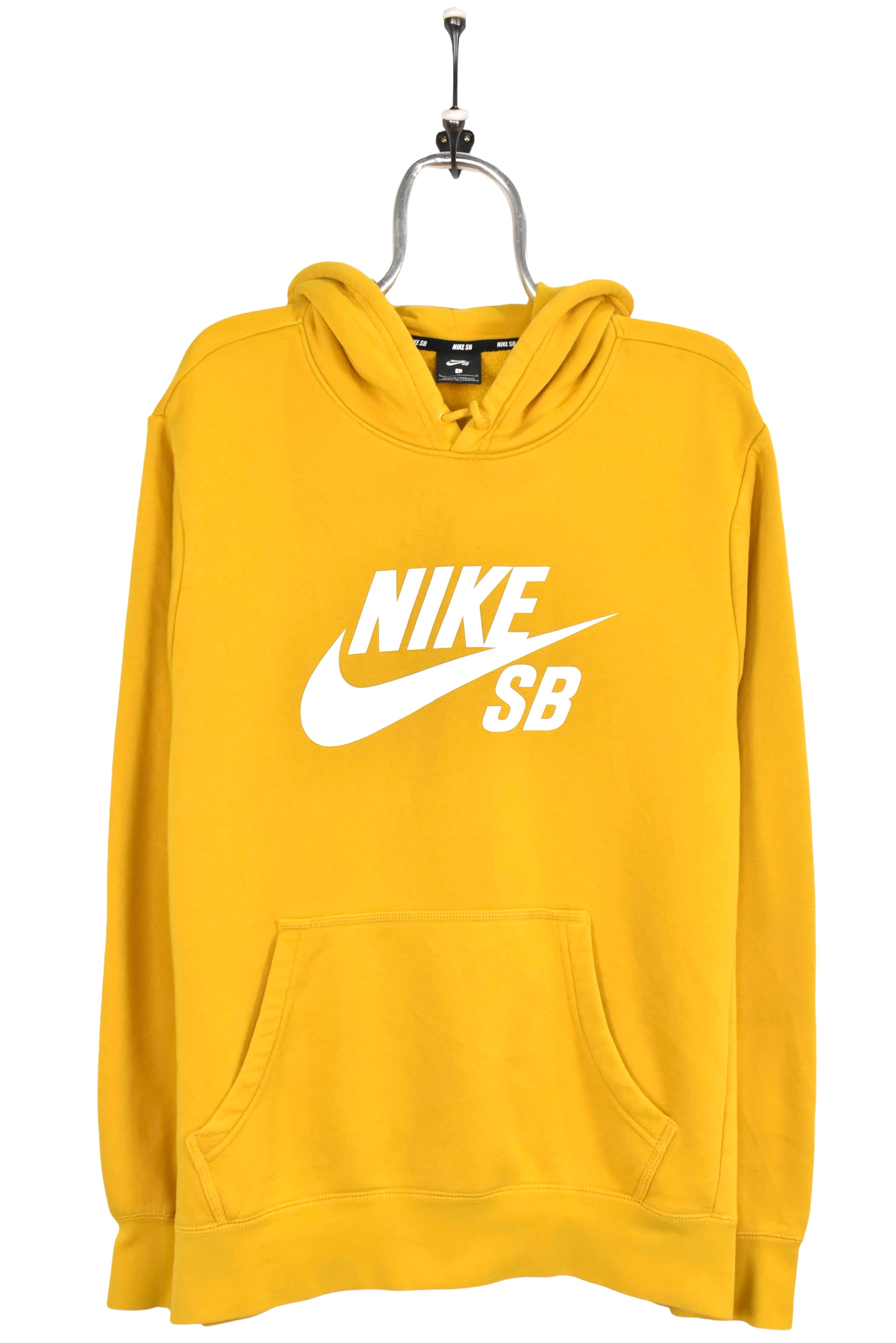 Vintage Nike hoodie, yellow graphic sweatshirt - AU Large NIKE
