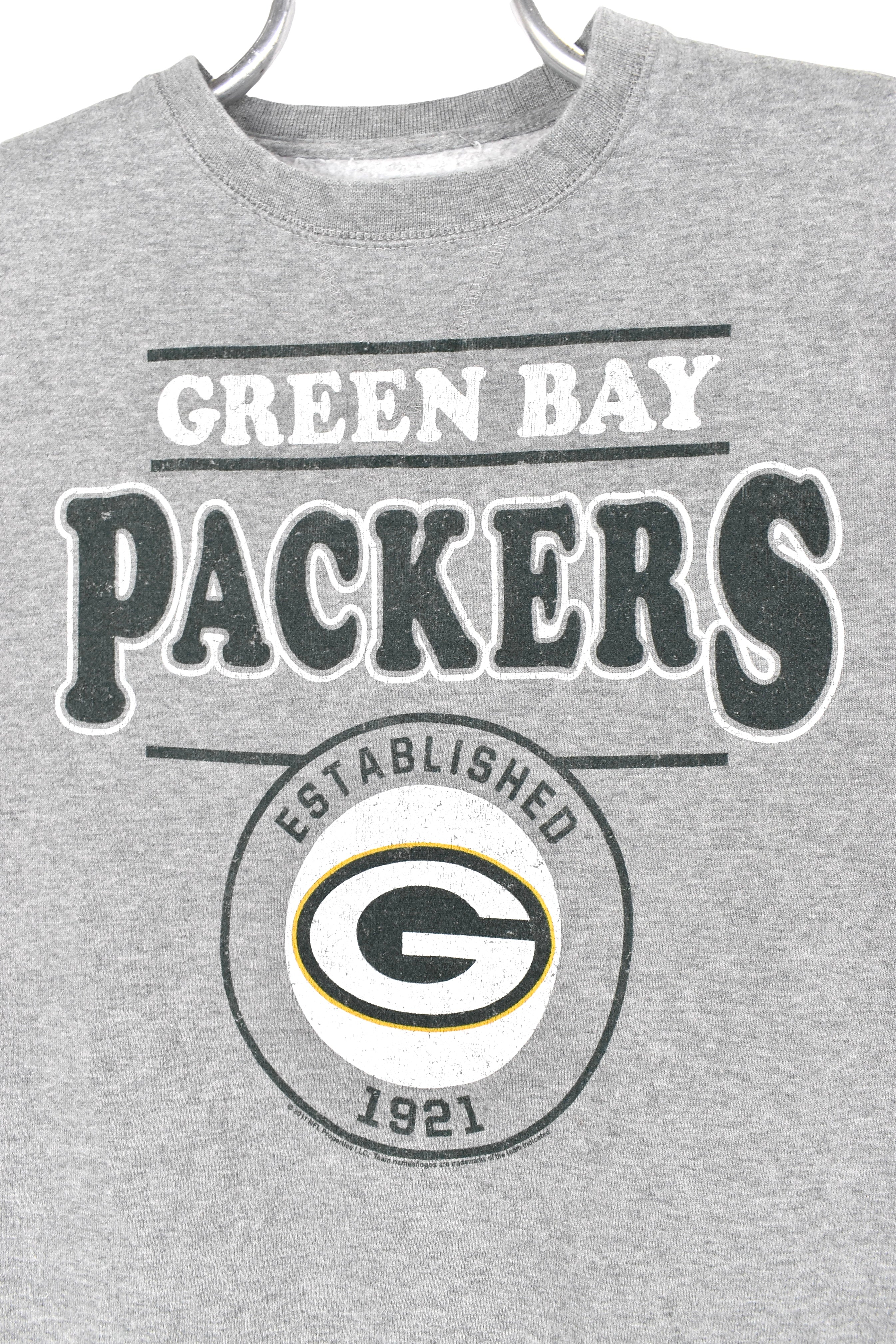 Vintage Green Bay Packers sweatshirt, NFL grey graphic crewneck - AU Small PRO SPORT