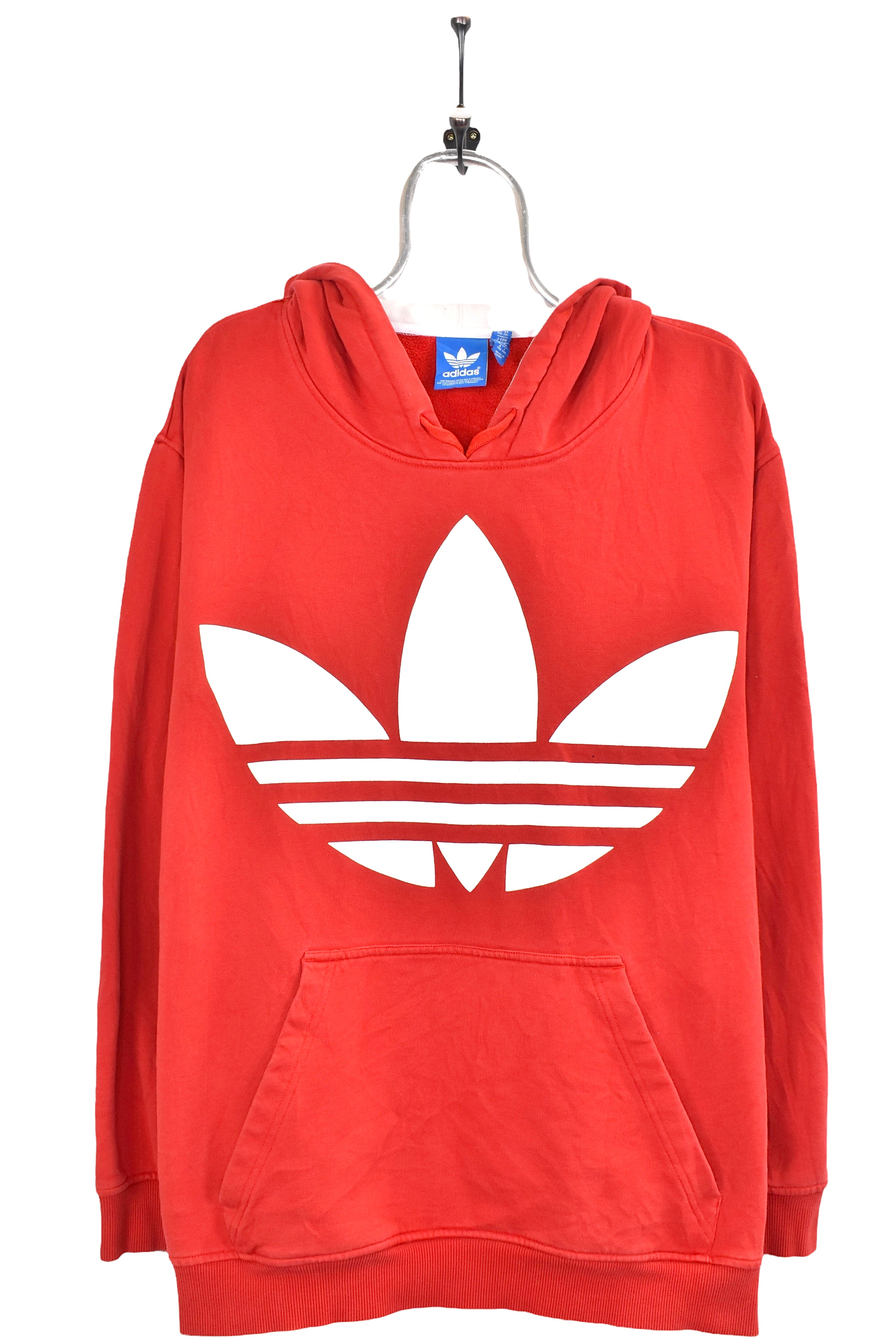 Vintage Adidas hoodie, red graphic sweatshirt - AU XXL ADIDAS