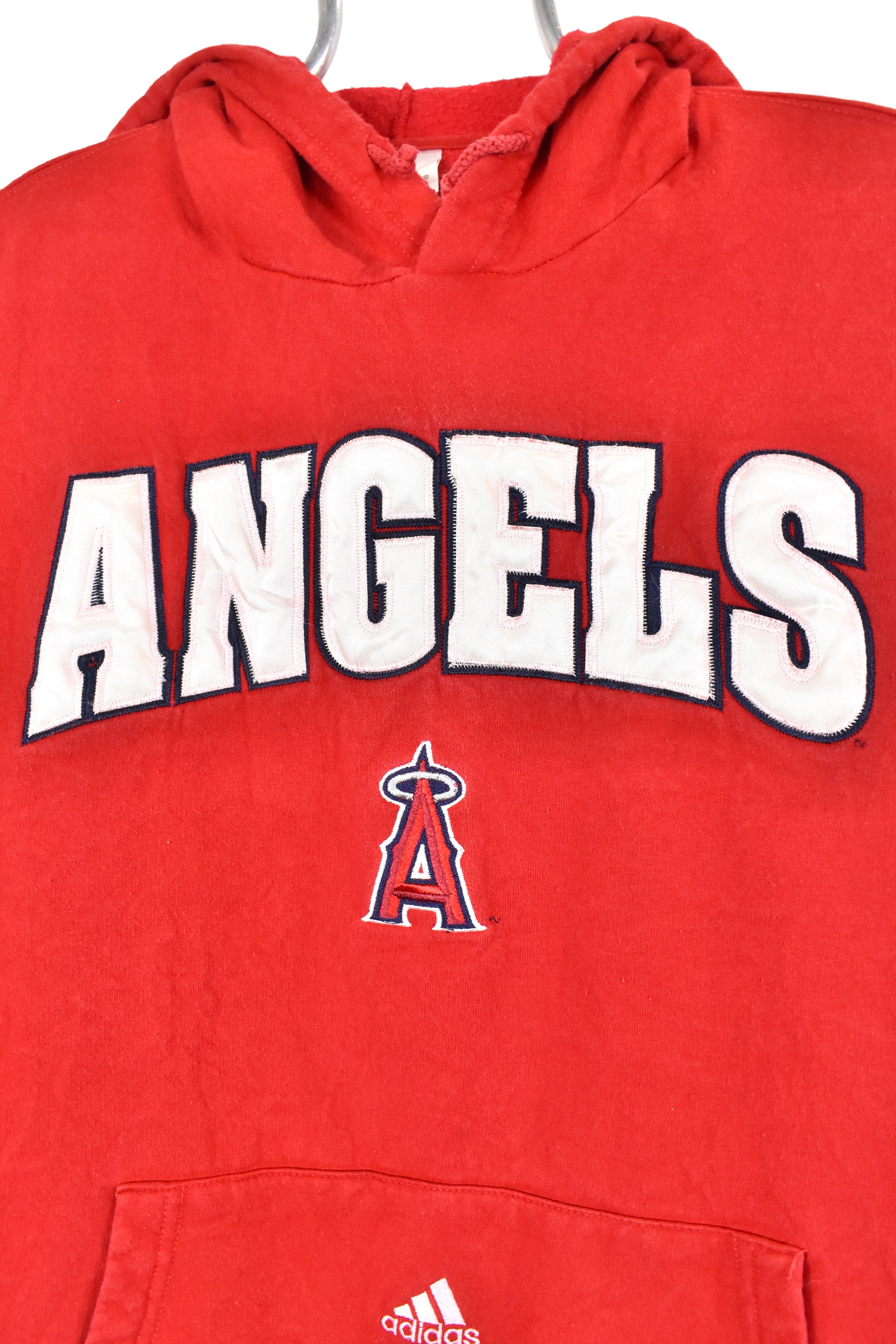 Vintage Los Angeles Angels hoodie MLB red embroidered sweatshirt