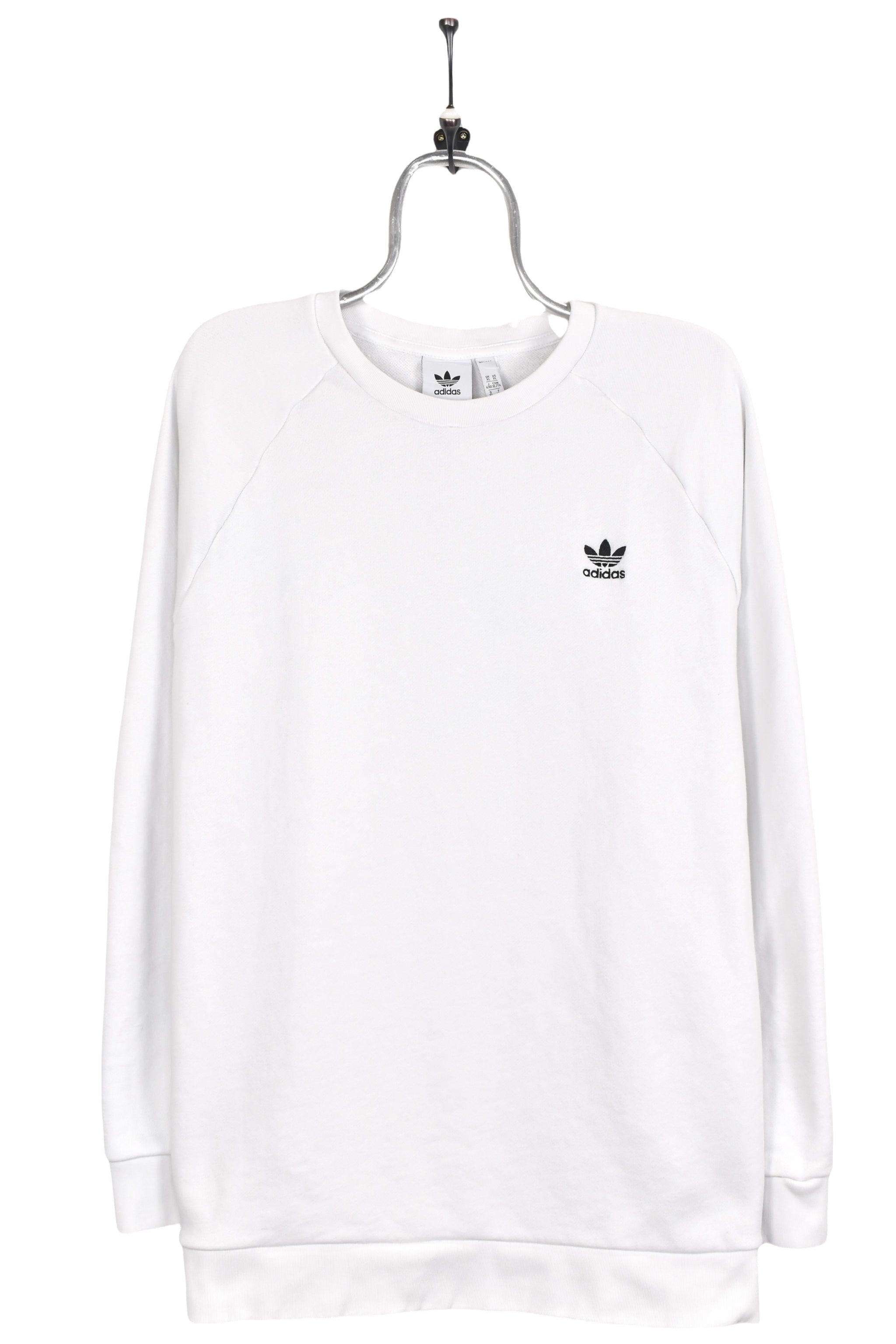 Vintage Adidas sweatshirt, white embroidered crewneck - AU XL