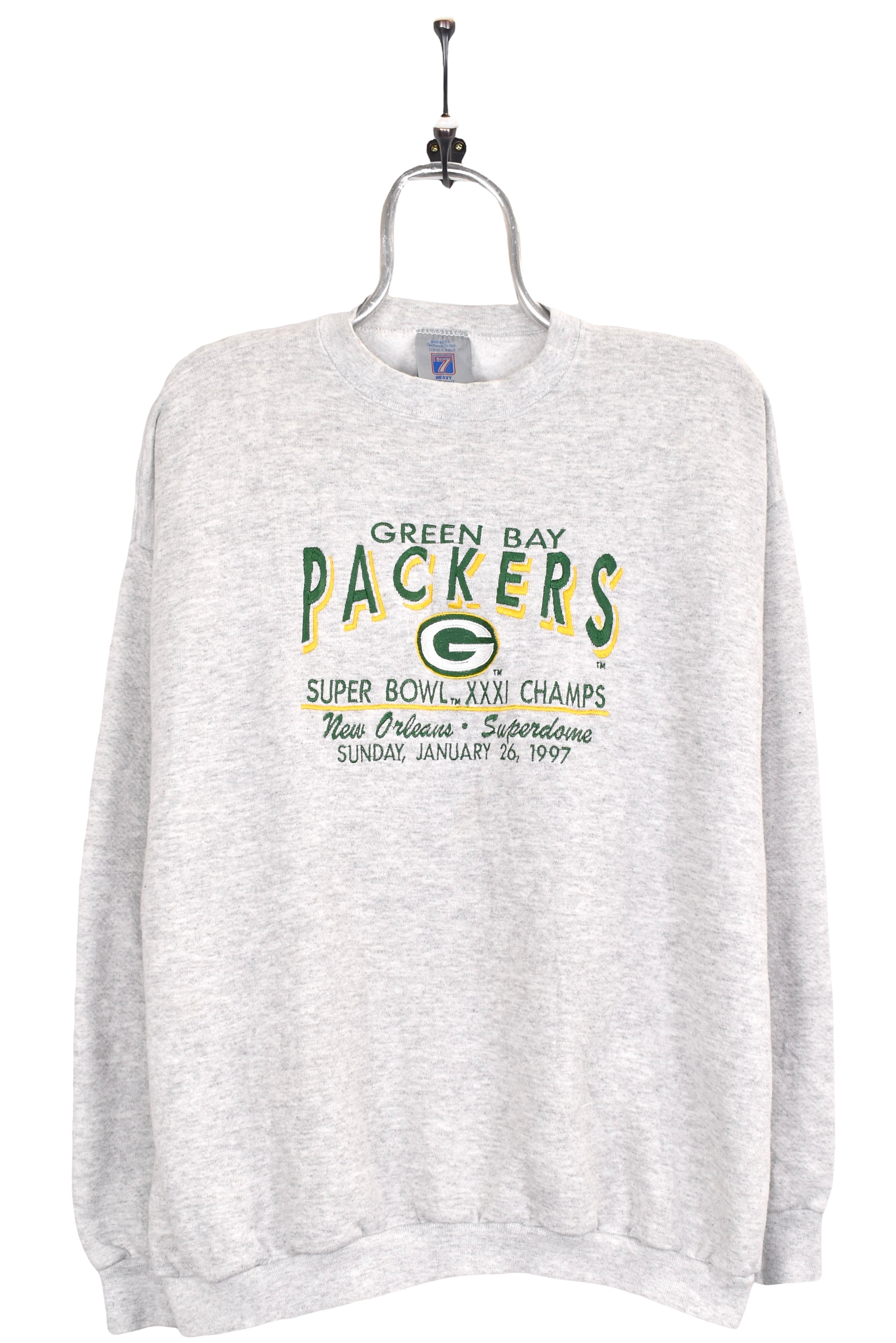 Vintage Green Bay Packers sweatshirt, NFL grey embroidered crewneck - AU XL PRO SPORT